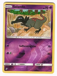 Salandit Reverse Holo Common 98/236 Unified Minds Pokemon