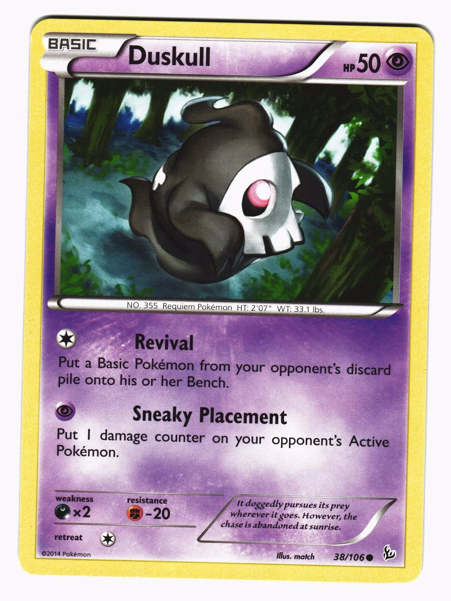 Duskull Common 38/106 XY Flashfire Pokemon