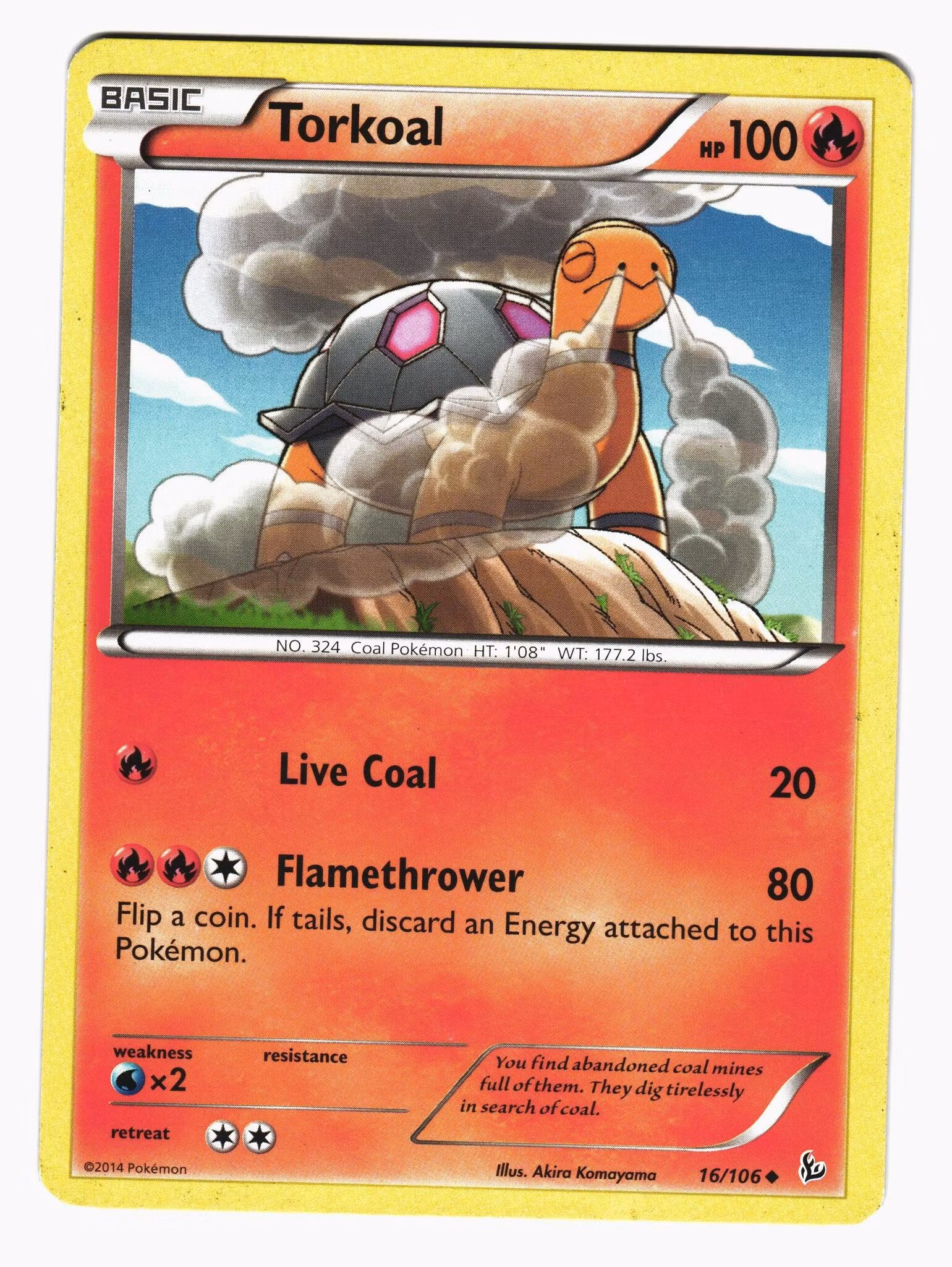 Torkoal Uncommon 16/106 XY Flashfire Pokemon