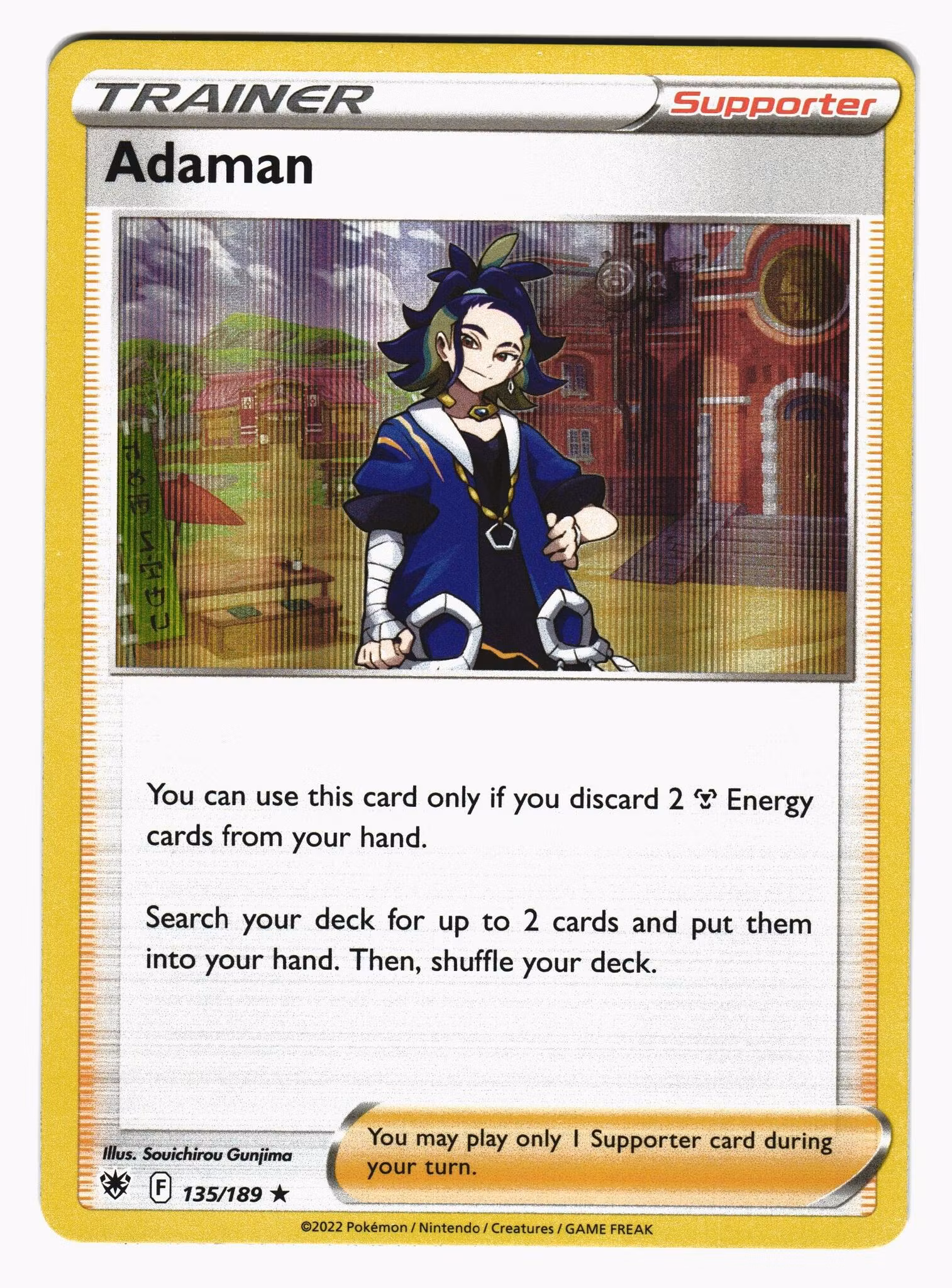 Adaman Holo Rare 135/189 Astral Radiance Pokemon