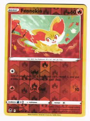 Fennekin Reverse Holo Common 025/195 Silver Tempest Pokemon