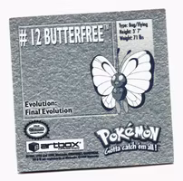 Butterfree #12 Stickers 1999 Series 1 Pokemon