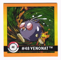 Venonat #48 Stickers 1999 Series 1 Pokemon