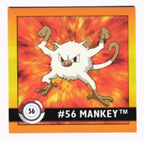 Mankey #56 Stickers 1999 Series 1 Pokemon