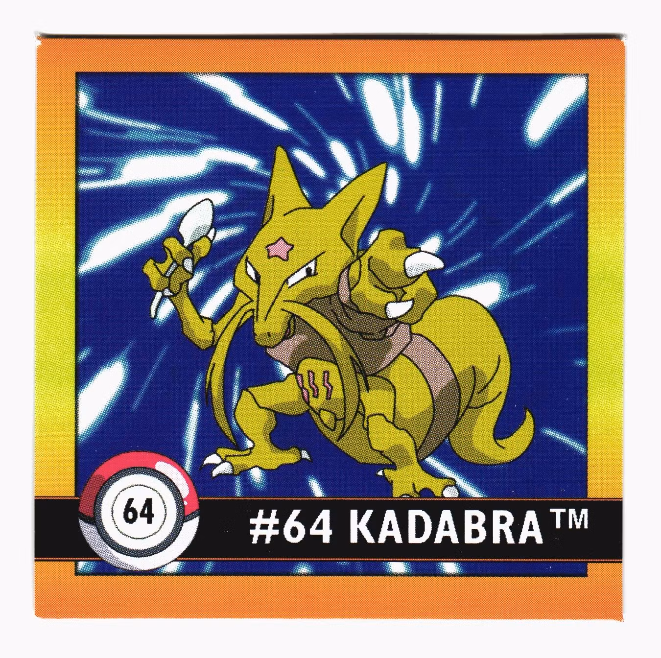 Kadabra #64 Stickers 1999 Series 1 Pokemon