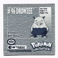 Drowzee #96 Stickers 1999 Series 1 Pokemon