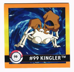 Kingler #99 Stickers 1999 Series 1 Pokemon
