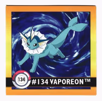 Vaporeon #134 Stickers 1999 Series 1 Pokemon
