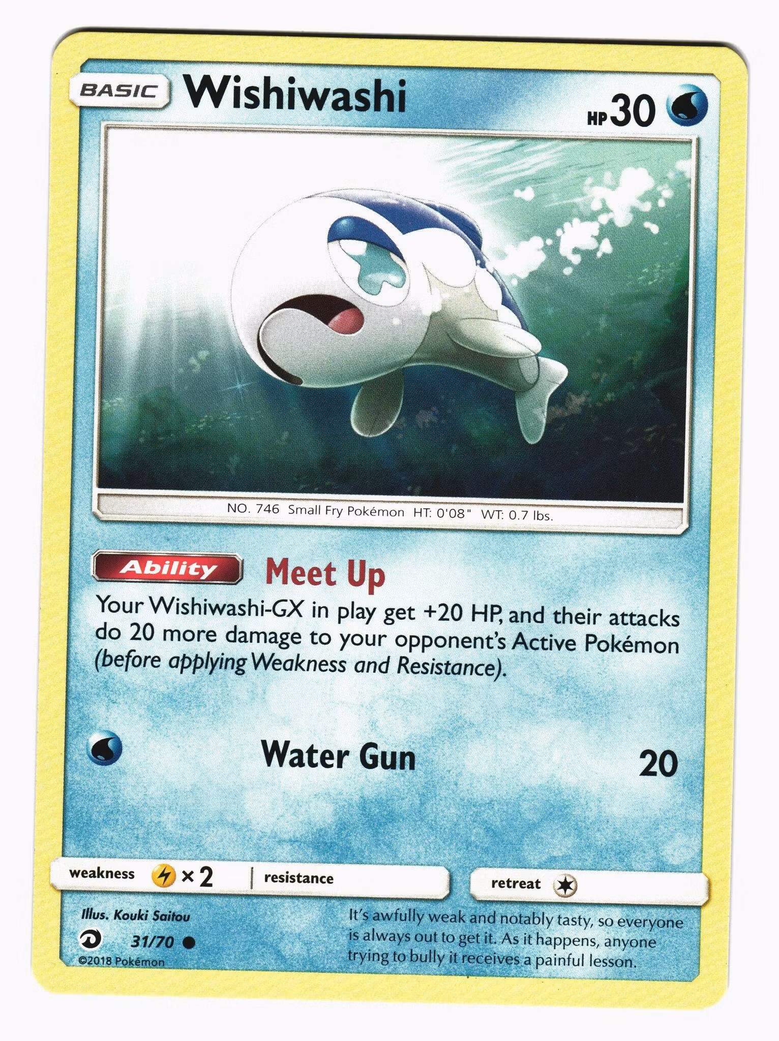 Wishiwashi Common 31/70 Dragon Majesty Pokemon
