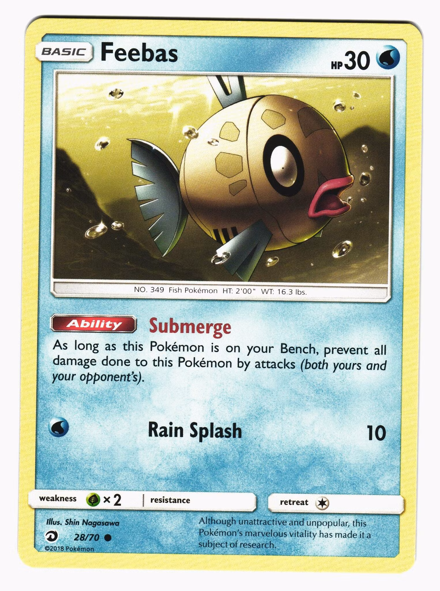 Feebas Common 28/70 Dragon Majesty Pokemon