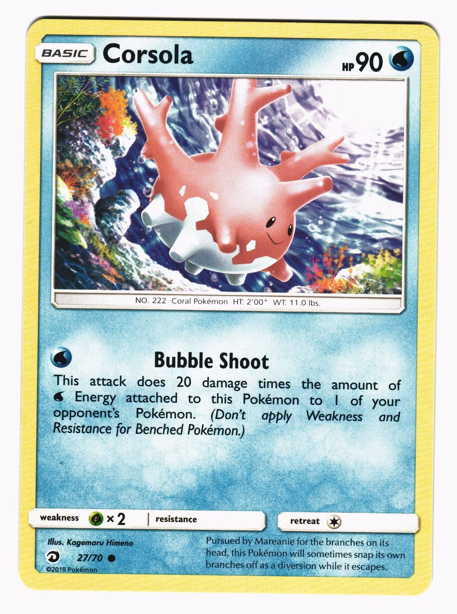 Corsola Common 27/70 Dragon Majesty Pokemon