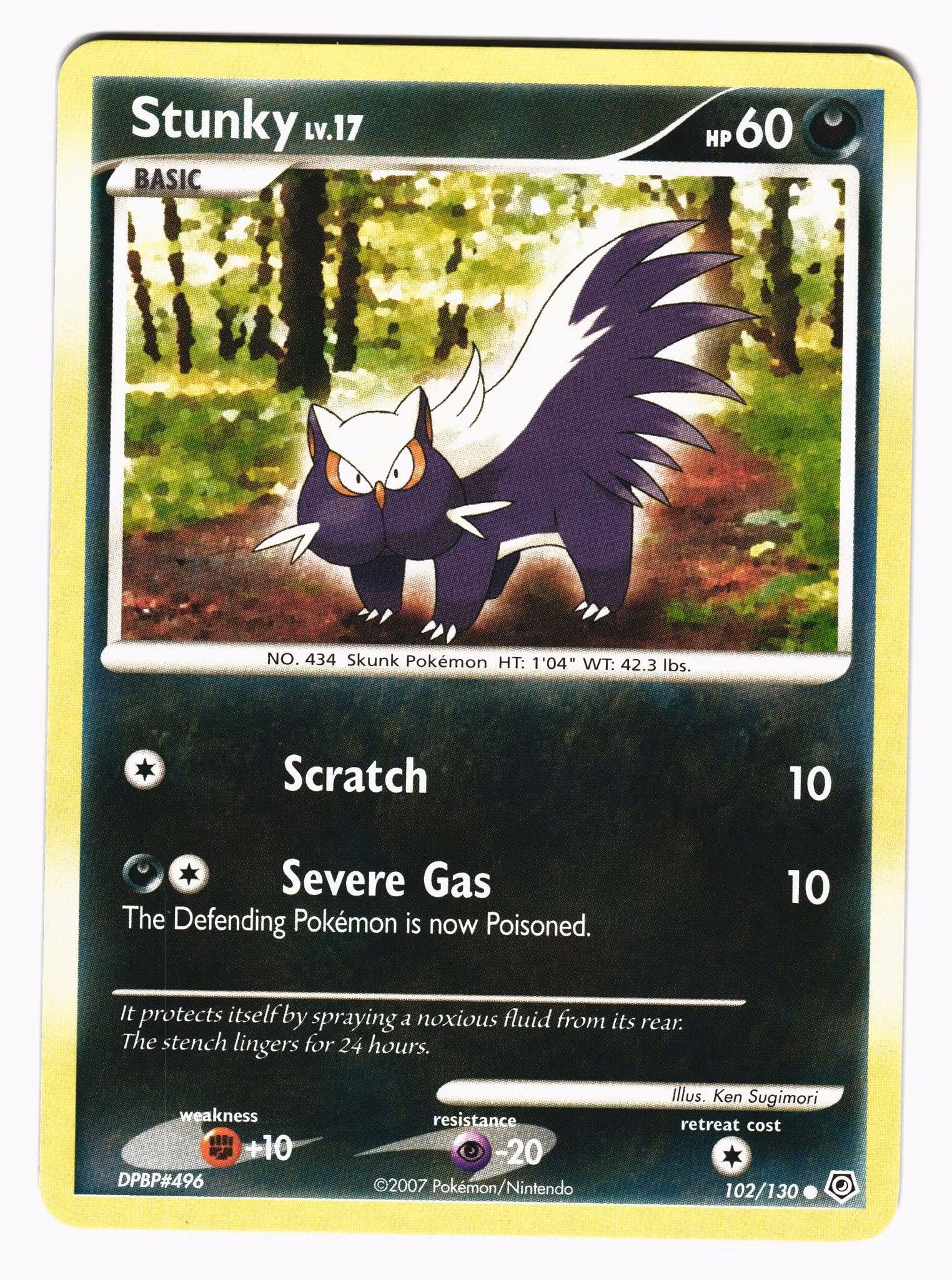 Stunky Common 102/130 Diamond & Pearl Pokemon