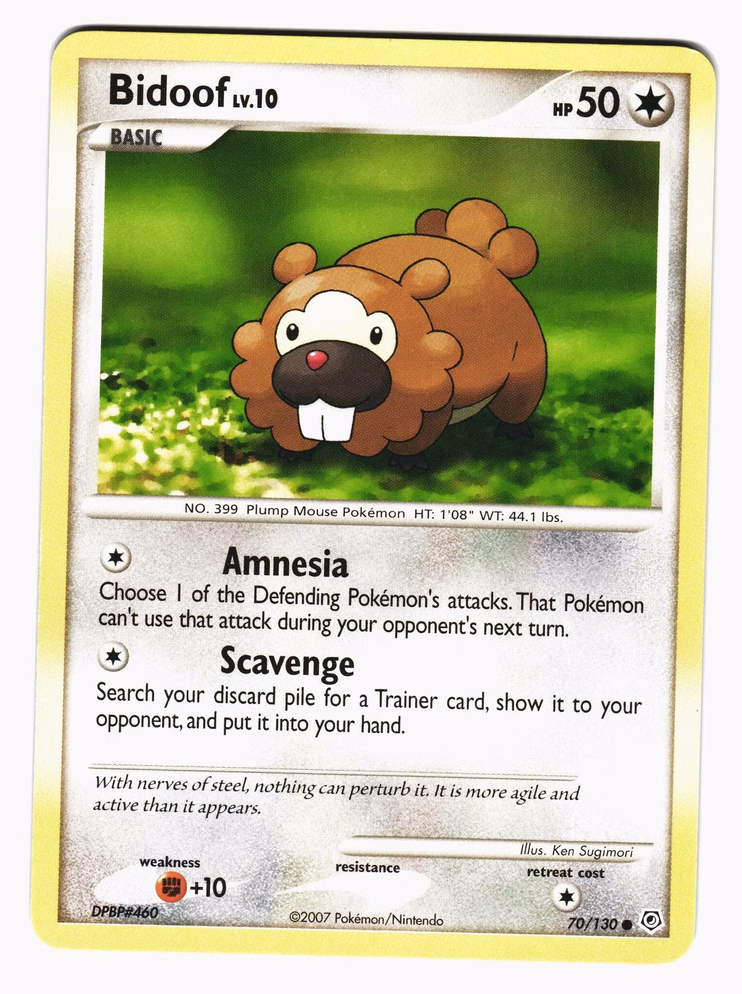Bidoof Common 70/130 Diamond & Pearl Pokemon