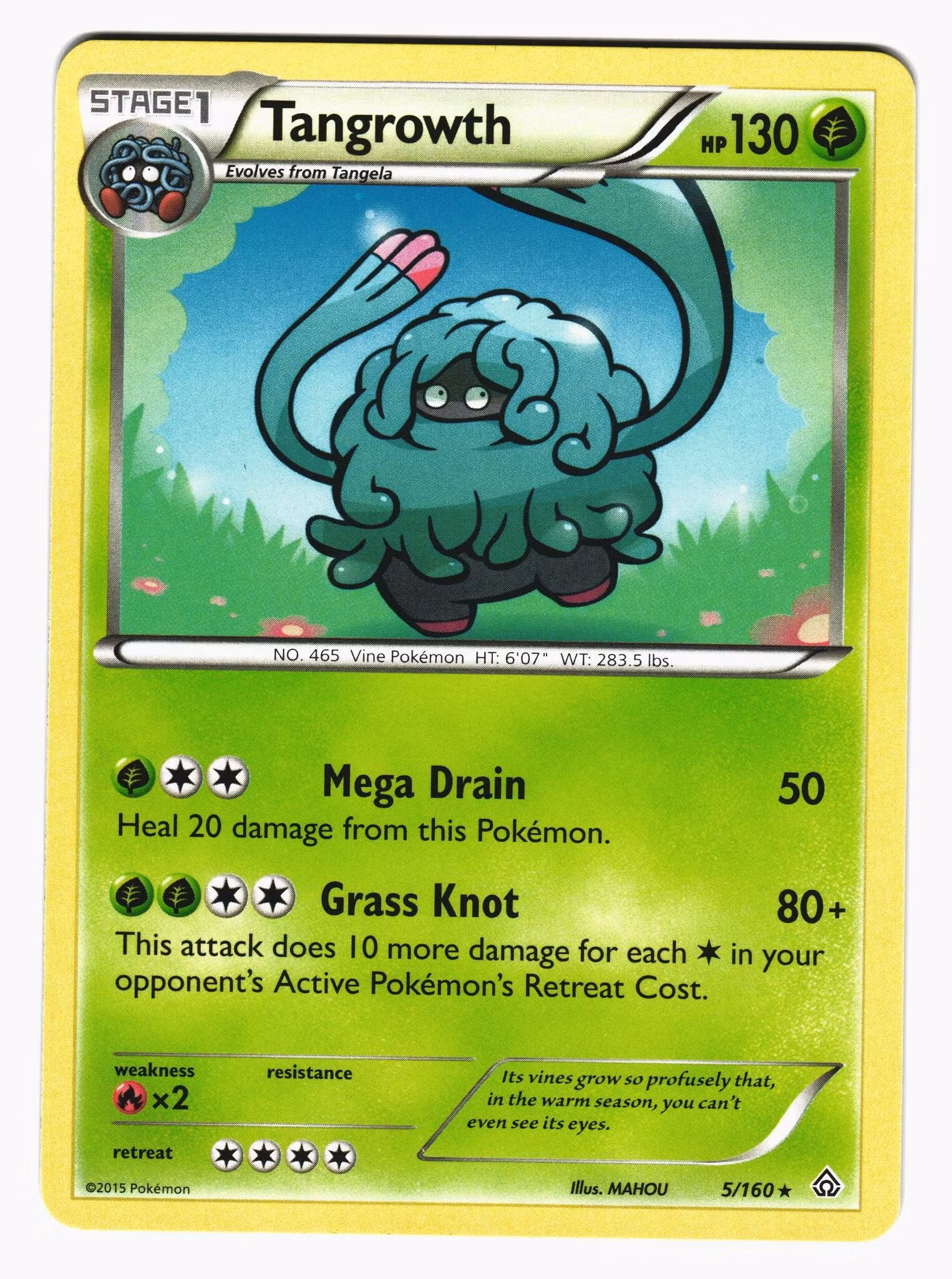 Tangrowth Rare 5/160 Primal Clash Pokemon