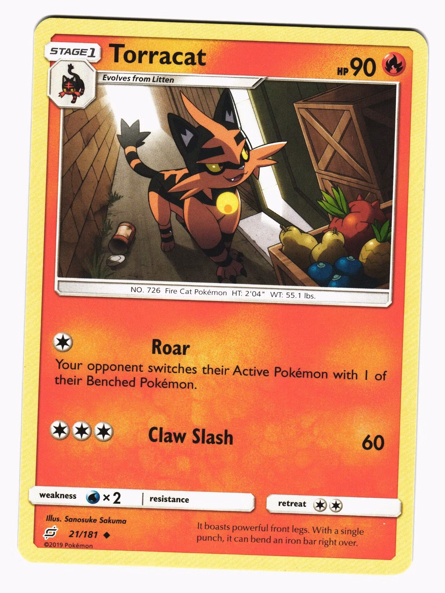 Torracat Uncommon 21/181 Team Up Pokemon