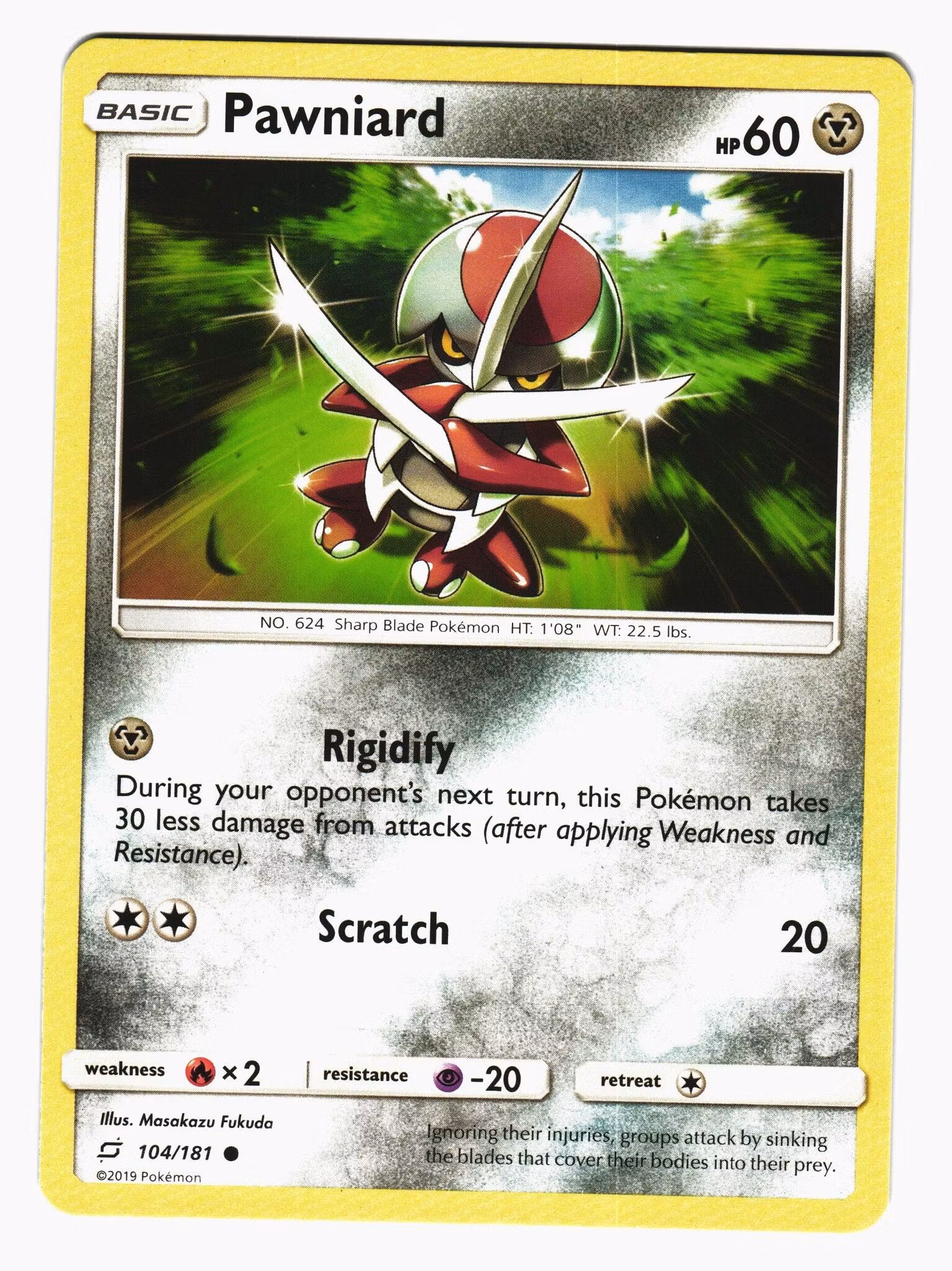 Pawniard Common 104/181 Team Up Pokemon