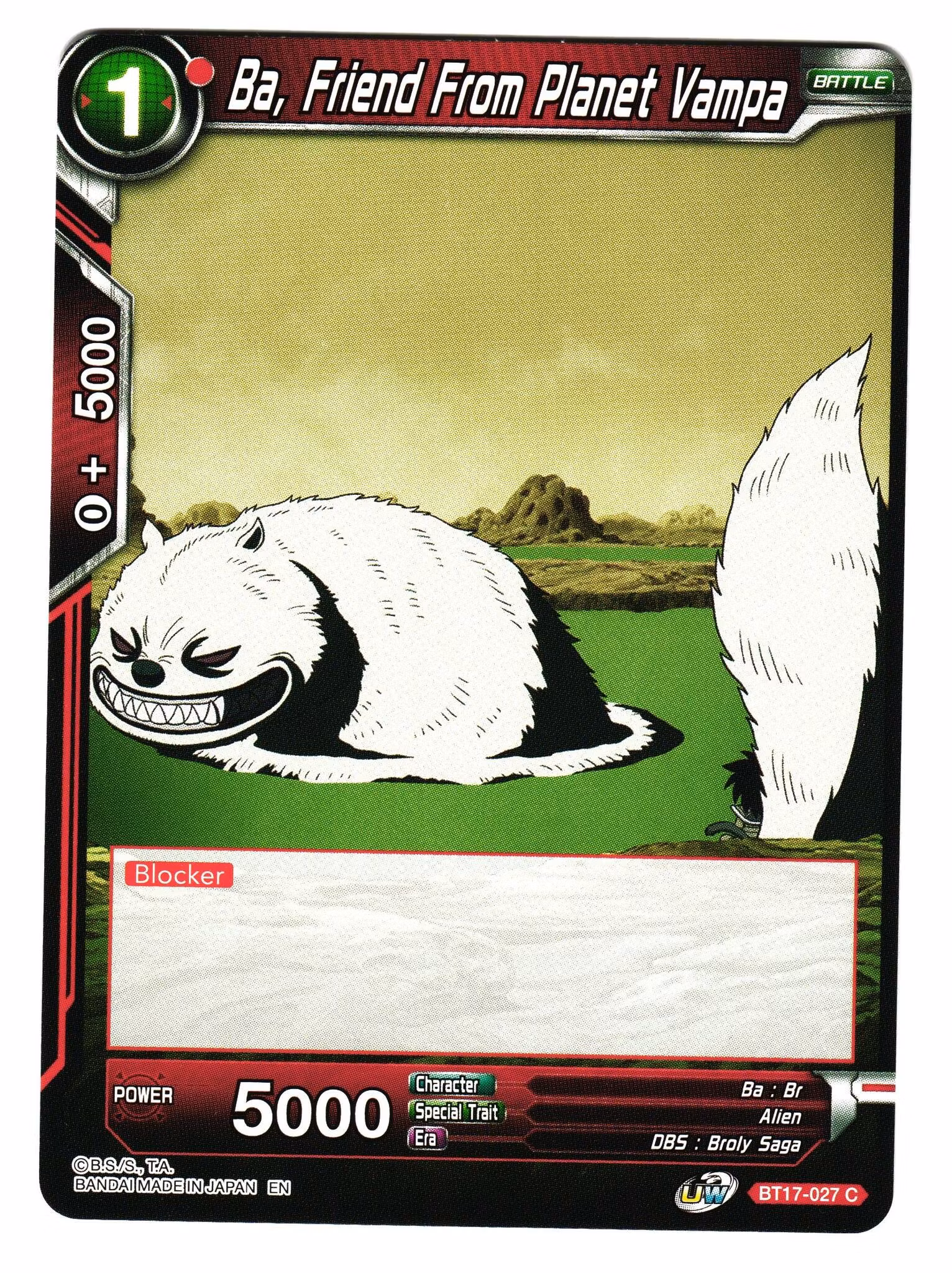 Ba Friend From Planet Vampa BT17-027 Common Dragon Ball Ultimate Squad