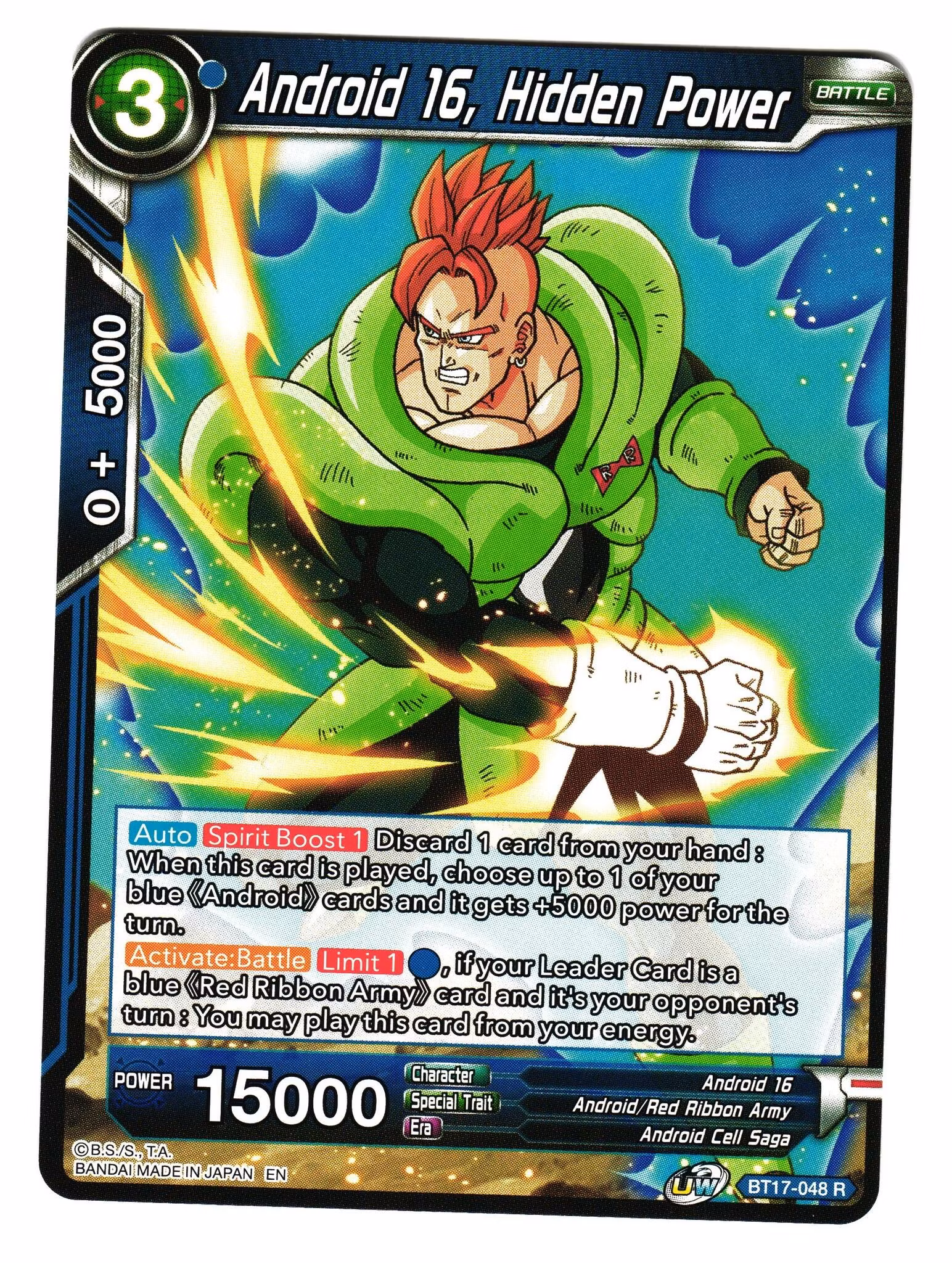 Android 16 Hidden Power BT17-048 Rare Dragon Ball Ultimate Squad
