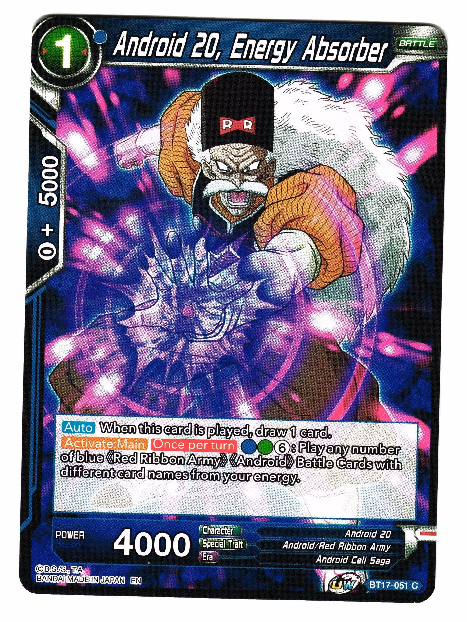 Android 20 Energy Absorber BT17-051 Common Dragon Ball Ultimate Squad