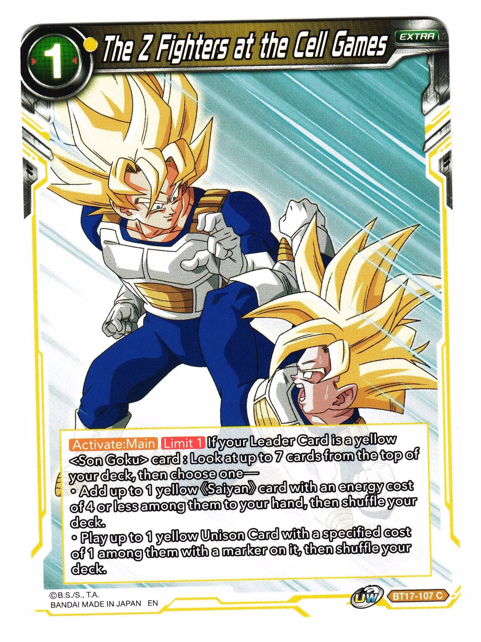 The Z Fighters at the Cell Games BT17-107 Common Dragon Ball Ultimate Squad