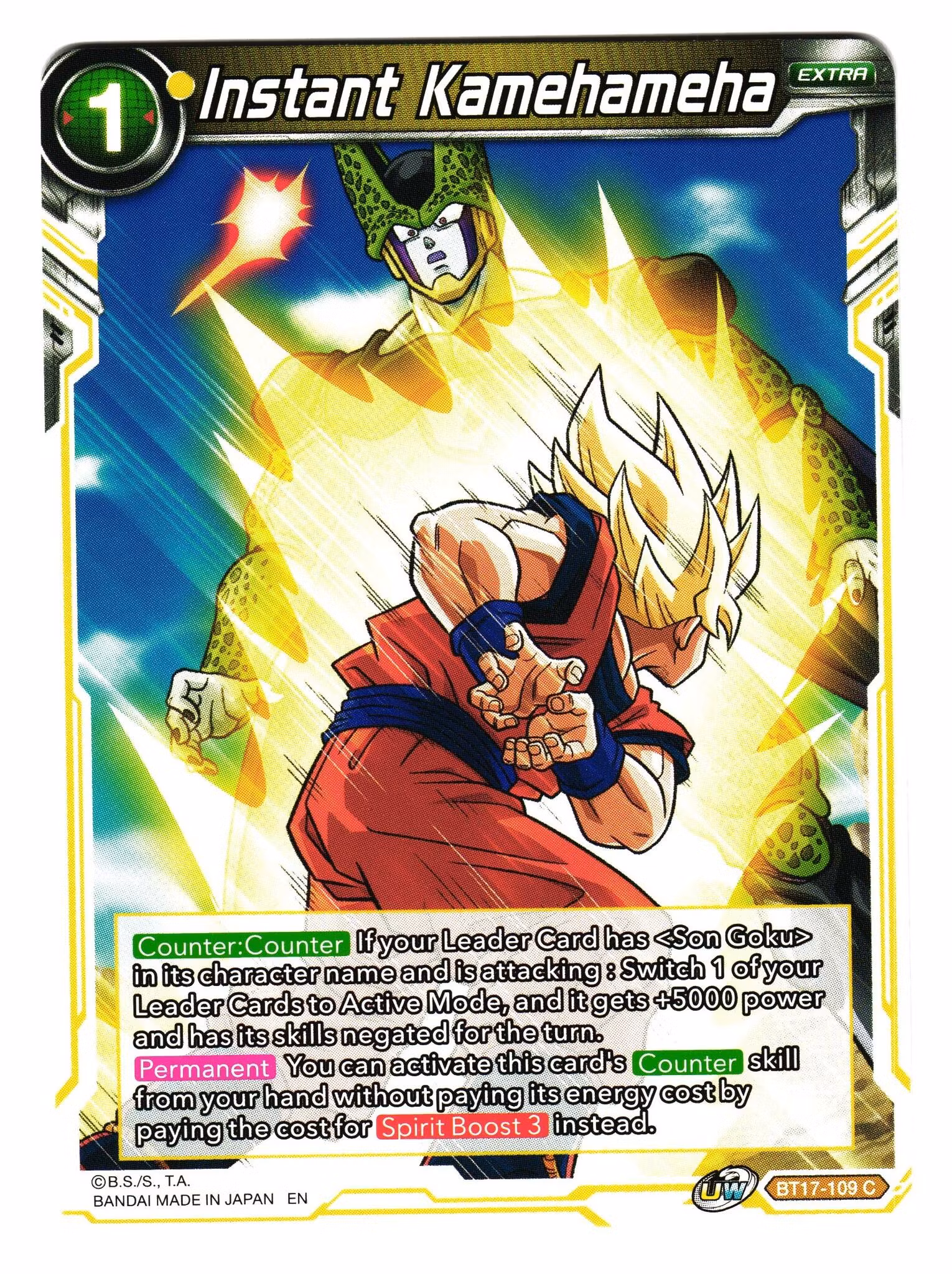 Instant Kamehameka BT17-109 Common Dragon Ball Ultimate Squad