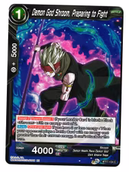 Demon God Shroom Preparing to Fight BT17-124 Common Dragon Ball Ultimate Squad