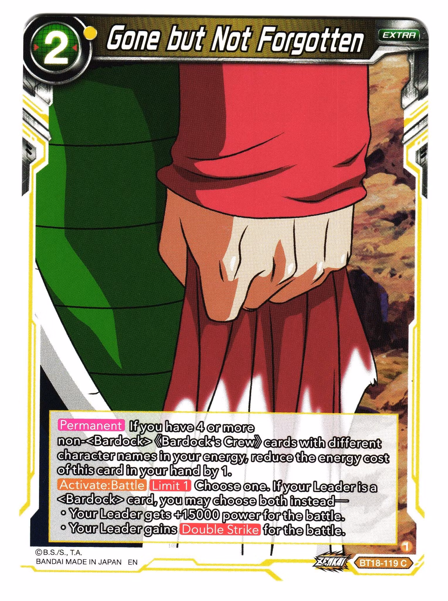 Gone But Not Forgotten Bt18-119 Common Dawn Of The Z-Legends Dragon Ball