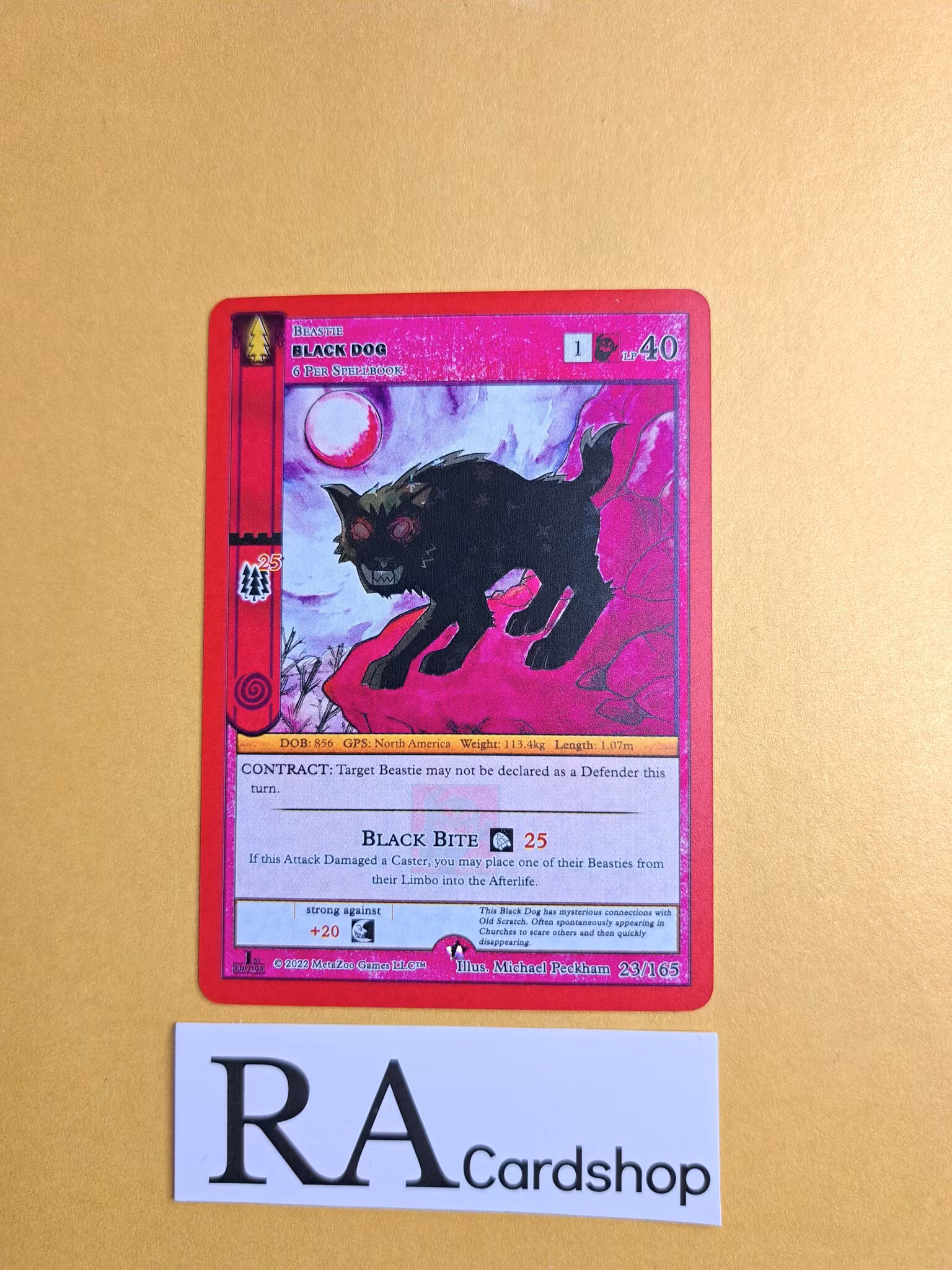 Black Dog (RH) 23/165 - 1st Edition Wilderness Meta Zoo