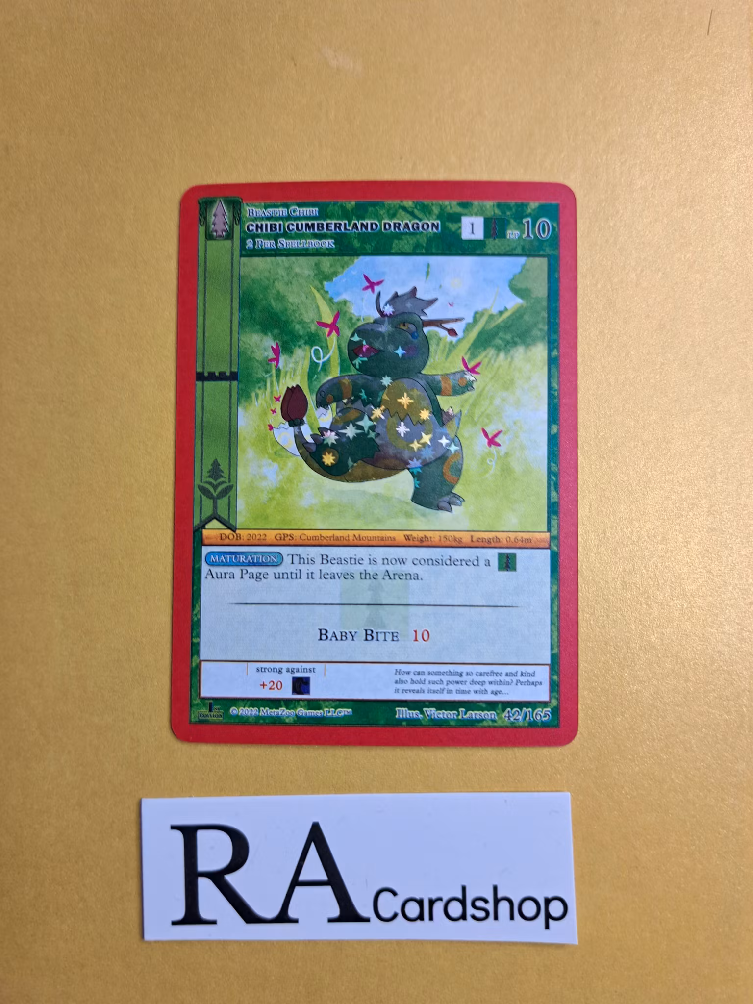 Shibi Cumberland Dragon (RH) 42/165 - 1st Edition Wilderness Meta Zoo