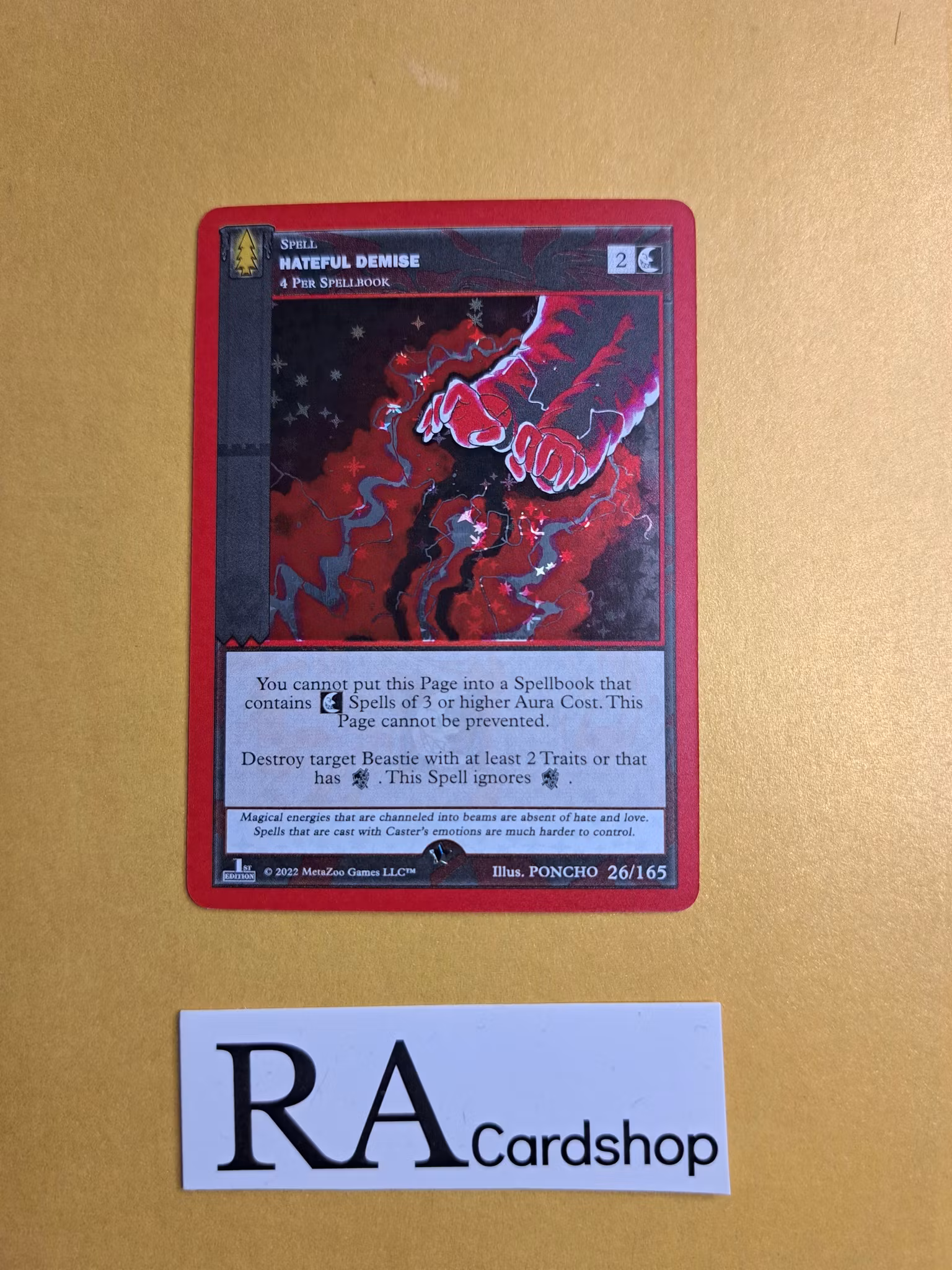 Hateful Demise (FH) 26/165 - 1st Edition Wilderness Meta Zoo