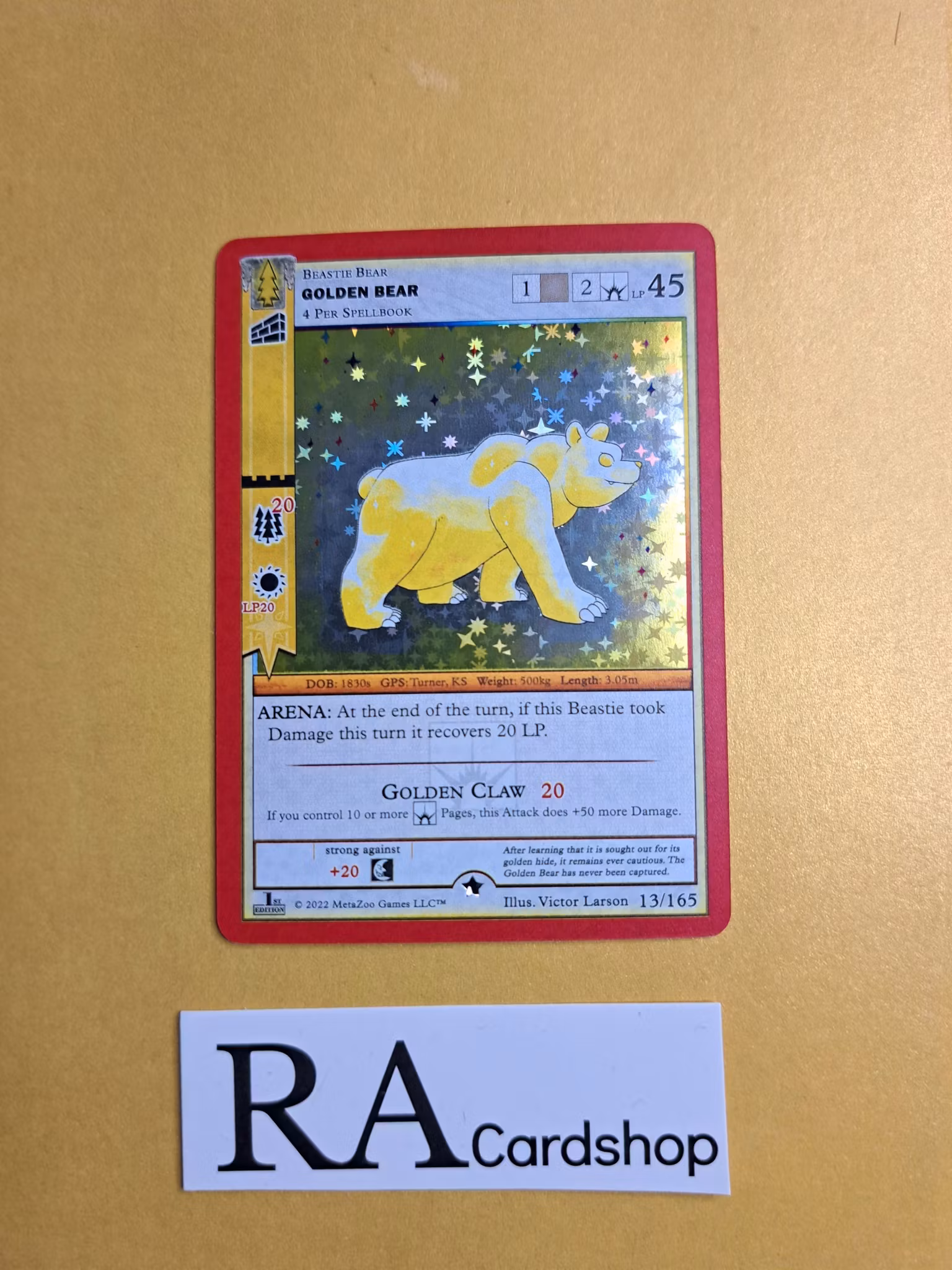 Golden Bear (FH) 13/165 - 1st Edition Wilderness Meta Zoo