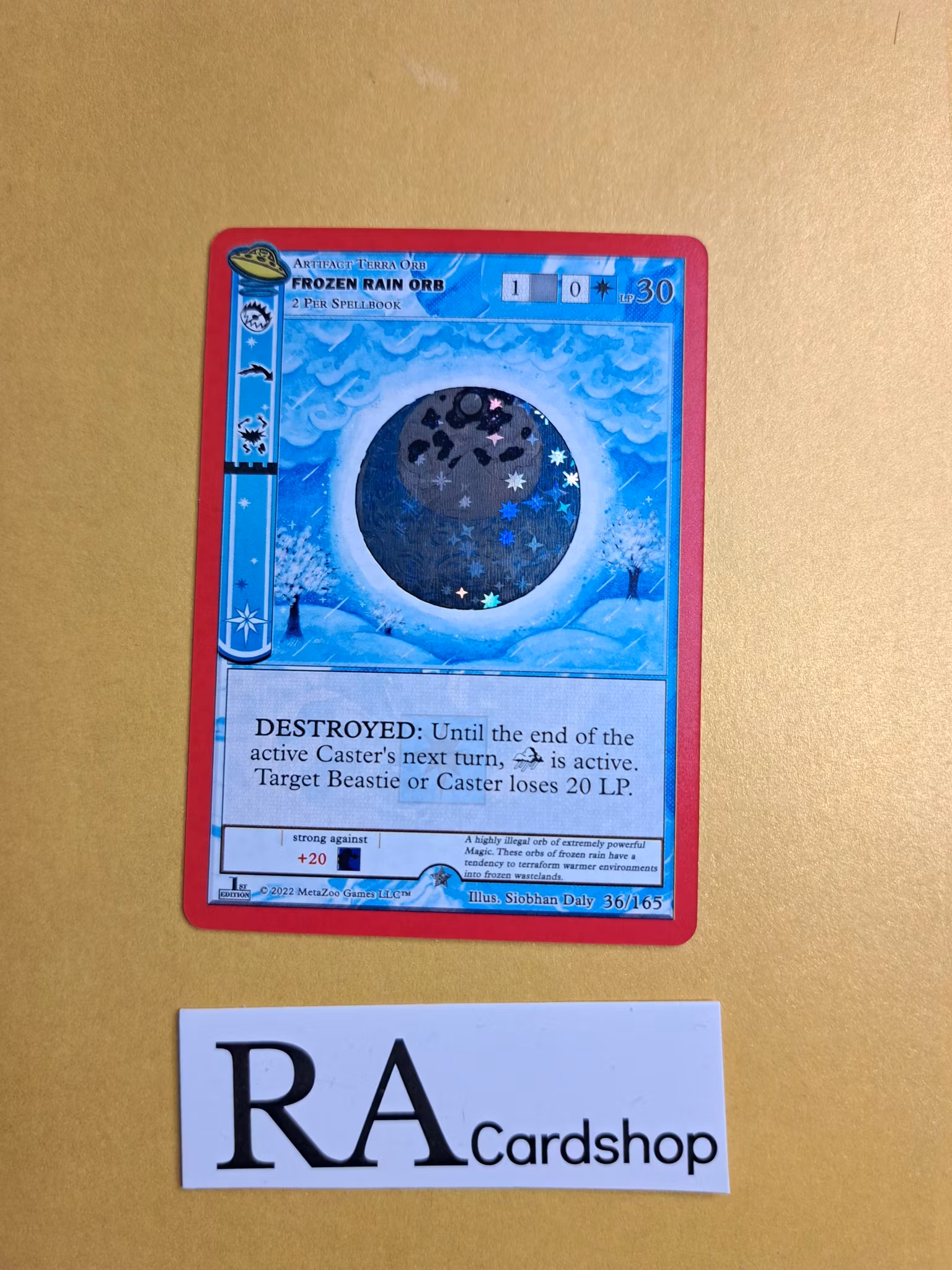 Frozen Rain Orb (RH) 36/165 - 1st Edition UFO Meta Zoo