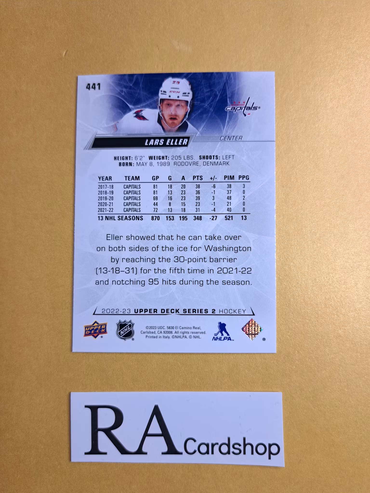 #441 Lars Eller 2022-23 Upper Deck Series 2 Hockey