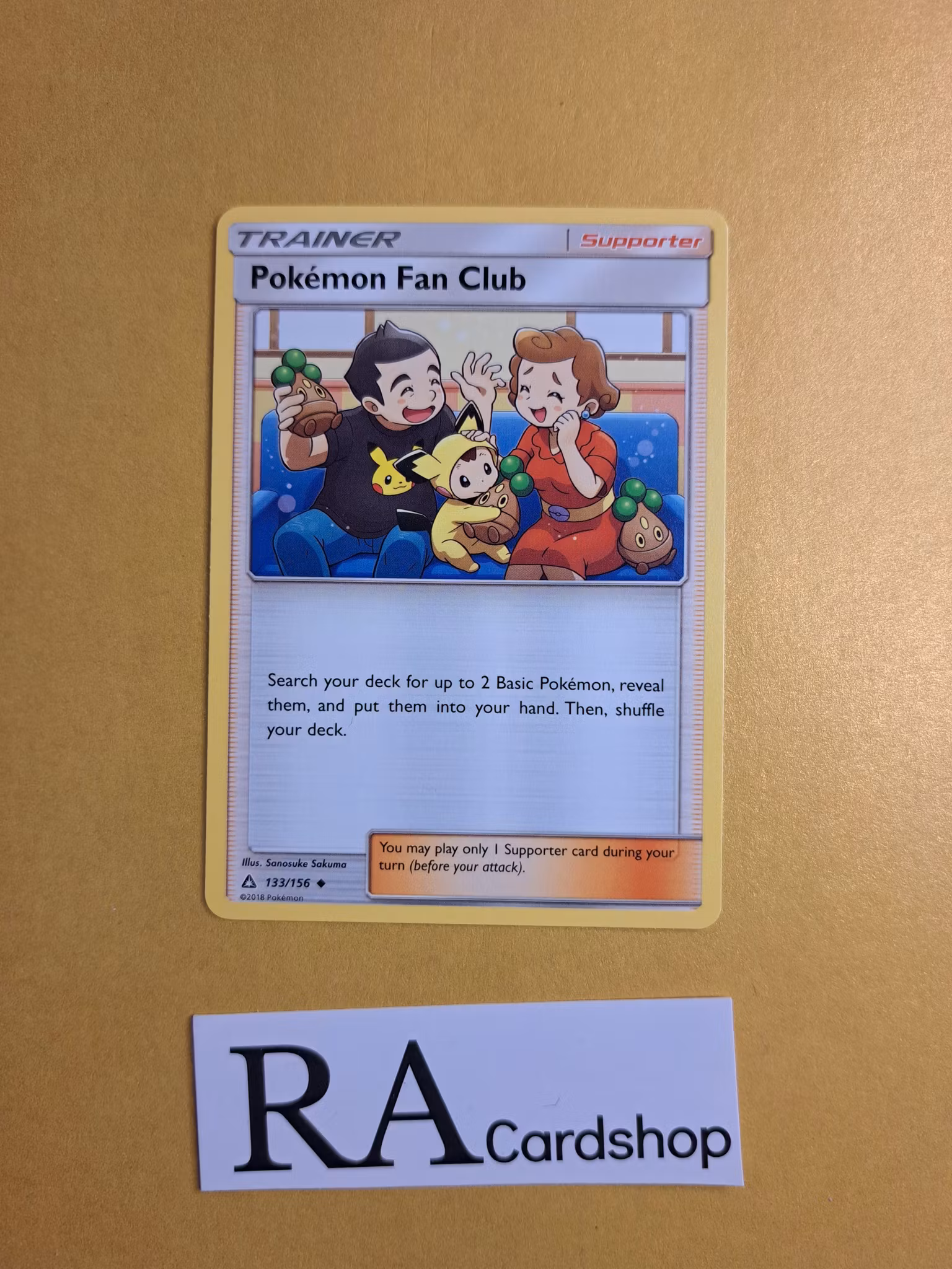 Pokemon Fan Club Uncommon 133/156 Ultra Prism Pokemon Kort