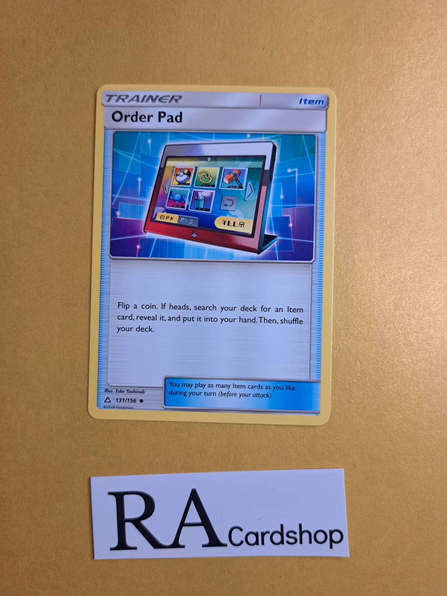 Order Pad Uncommon 131/156 Ultra Prism Pokemon Kort