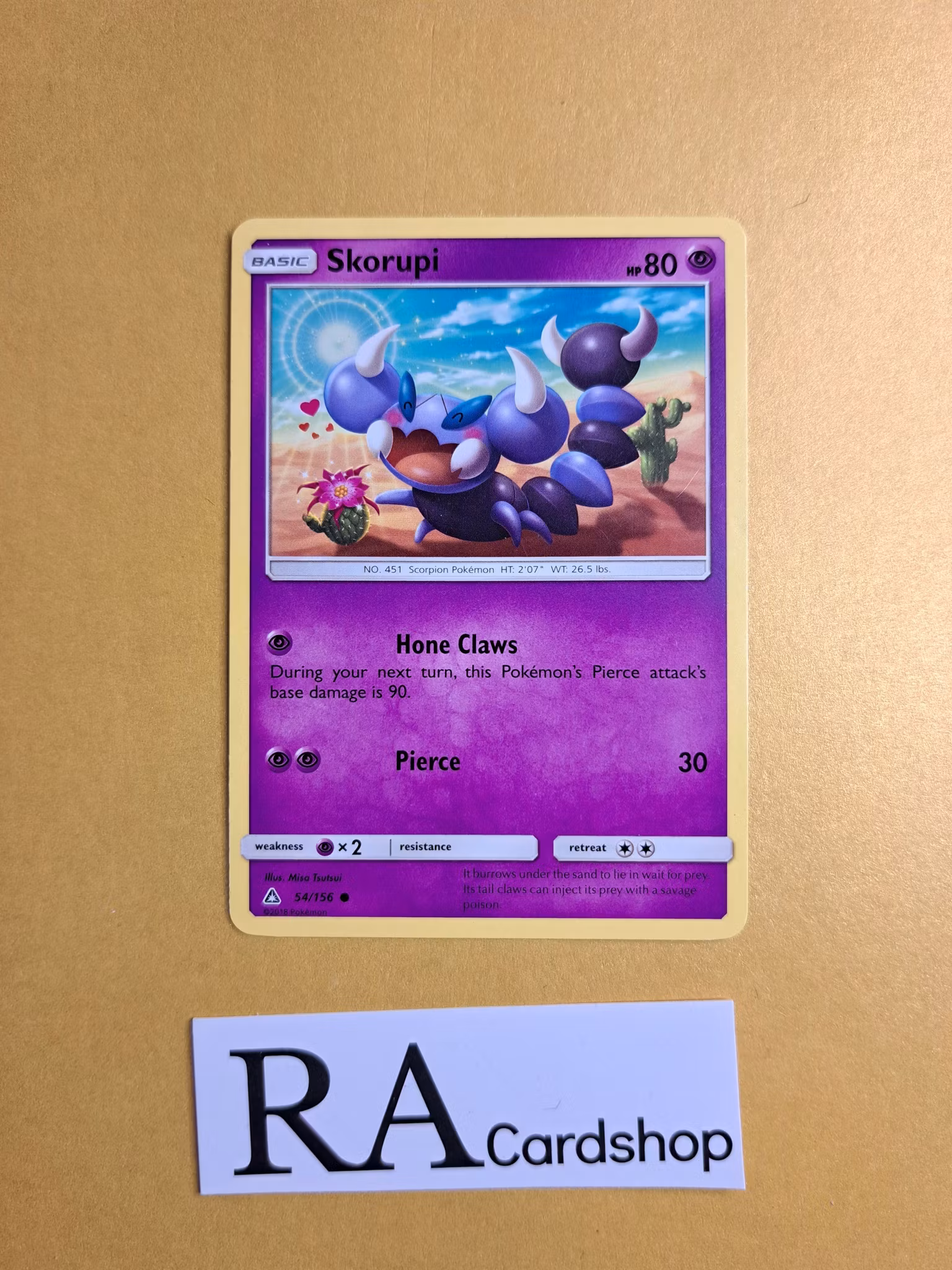 Skorupi Common 54/156 Ultra Prism Pokemon Kort