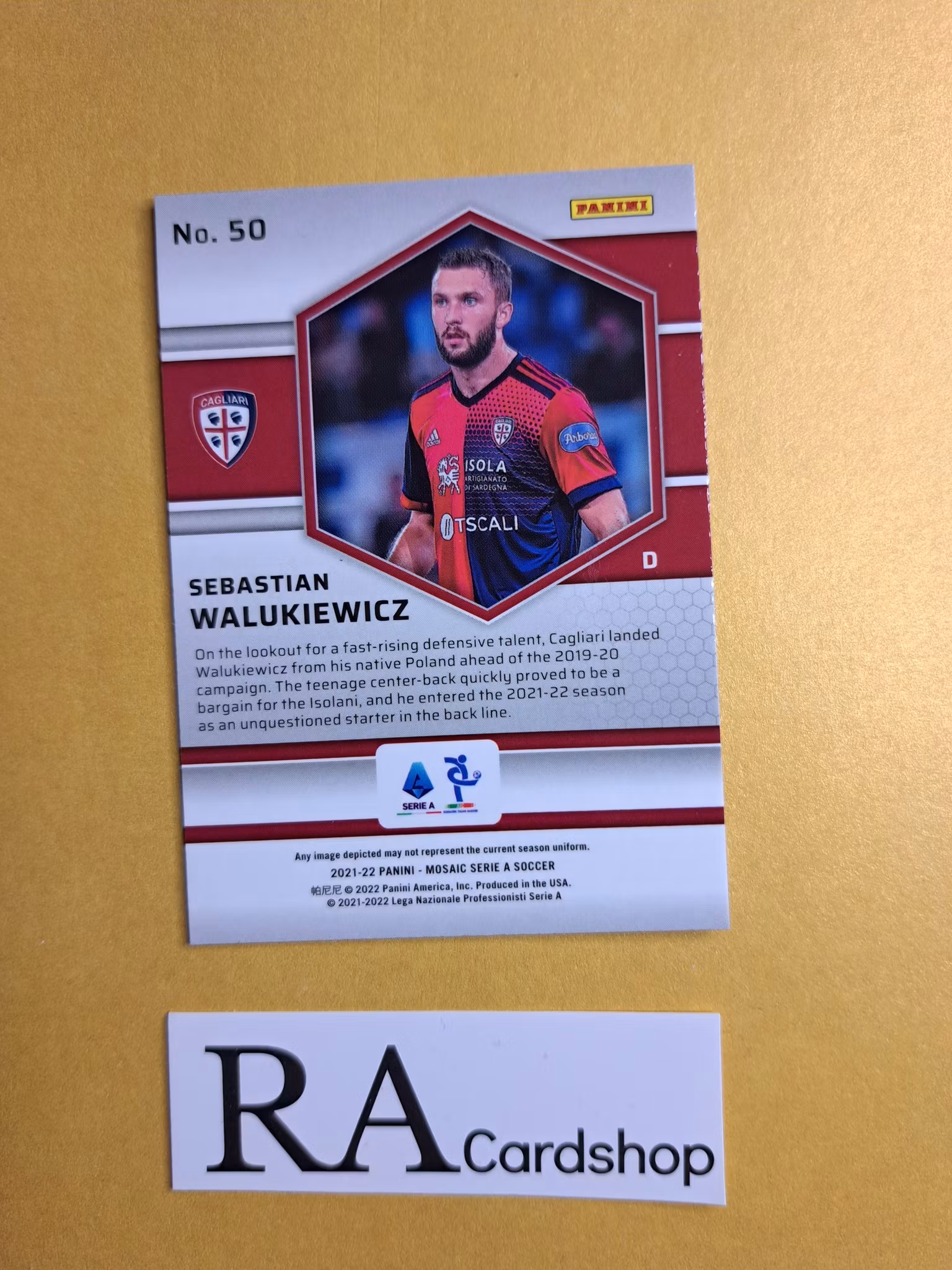 #50 Sebastian Walukiewicz 2021-22 Panini Mosaic Serie A Soccer Fotboll