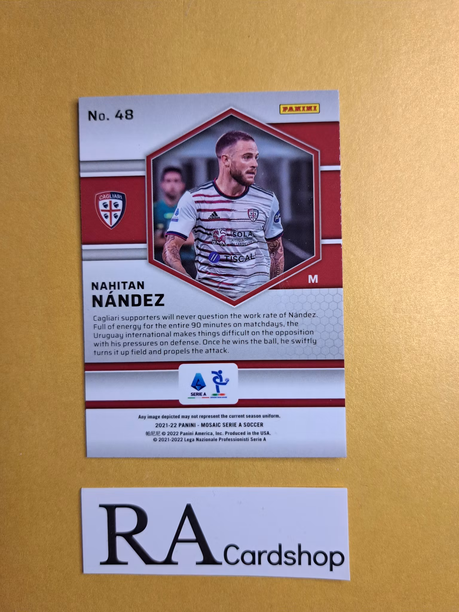 #48 Nahitan Nandez 2021-22 Panini Mosaic Serie A Soccer Fotboll