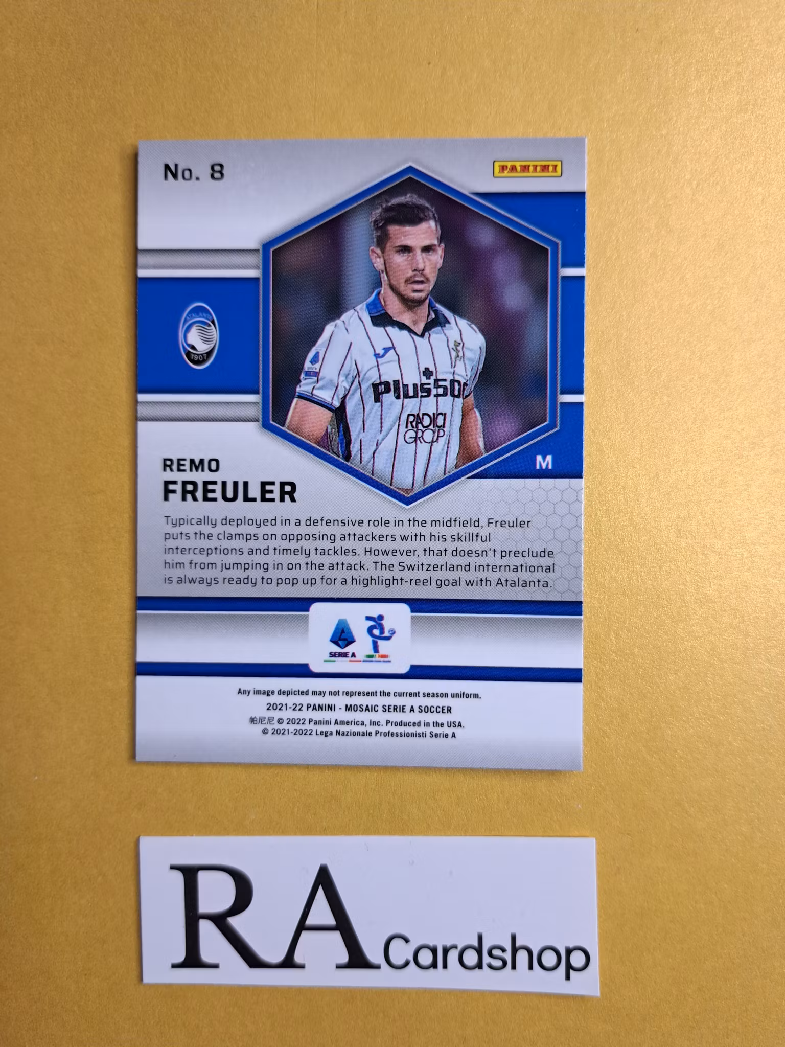 #8 Remo Freuler 2021-22 Panini Mosaic Serie A Soccer Fotboll