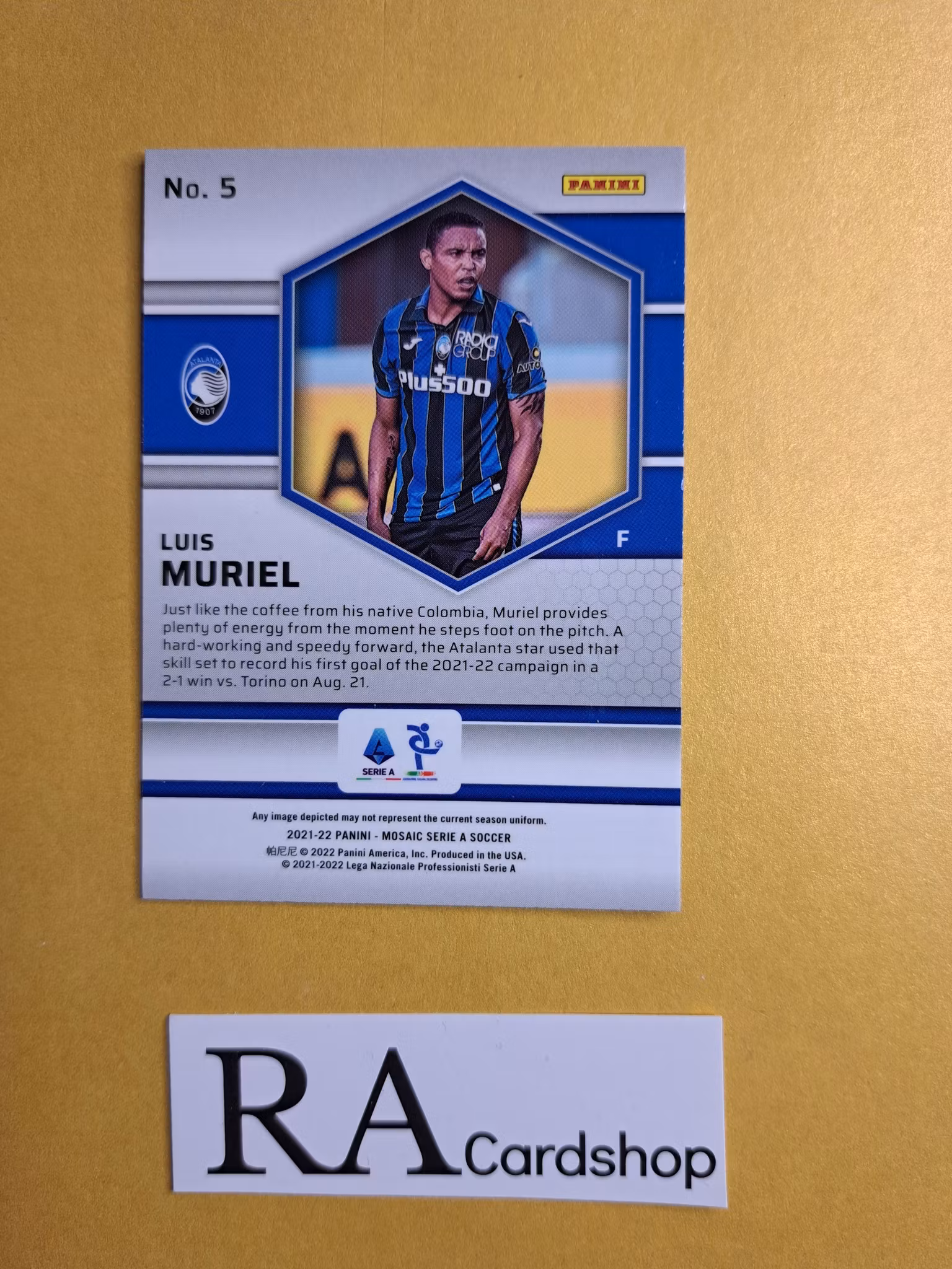 #5 Luis Muriel 2021-22 Panini Mosaic Serie A Soccer Fotboll