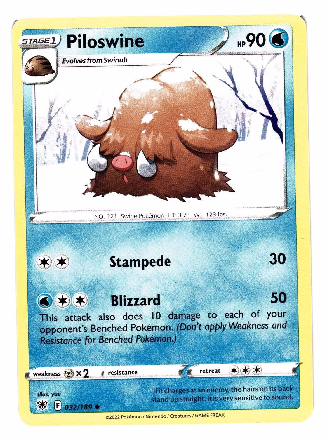 Piloswine Uncommon 032/189 Astral Radiance Pokemon