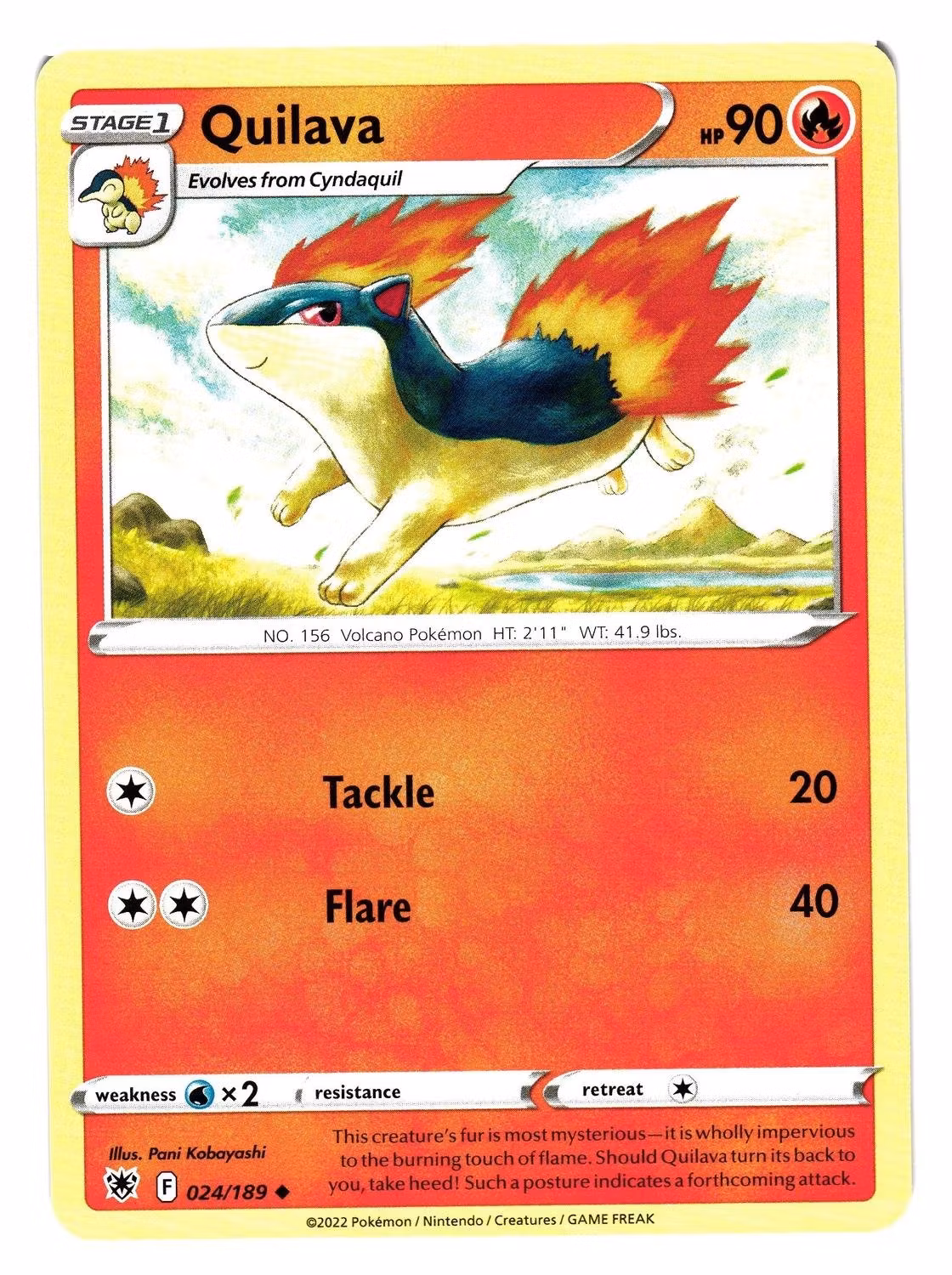 Quilava Uncommon 024/189 Astral Radiance Pokemon