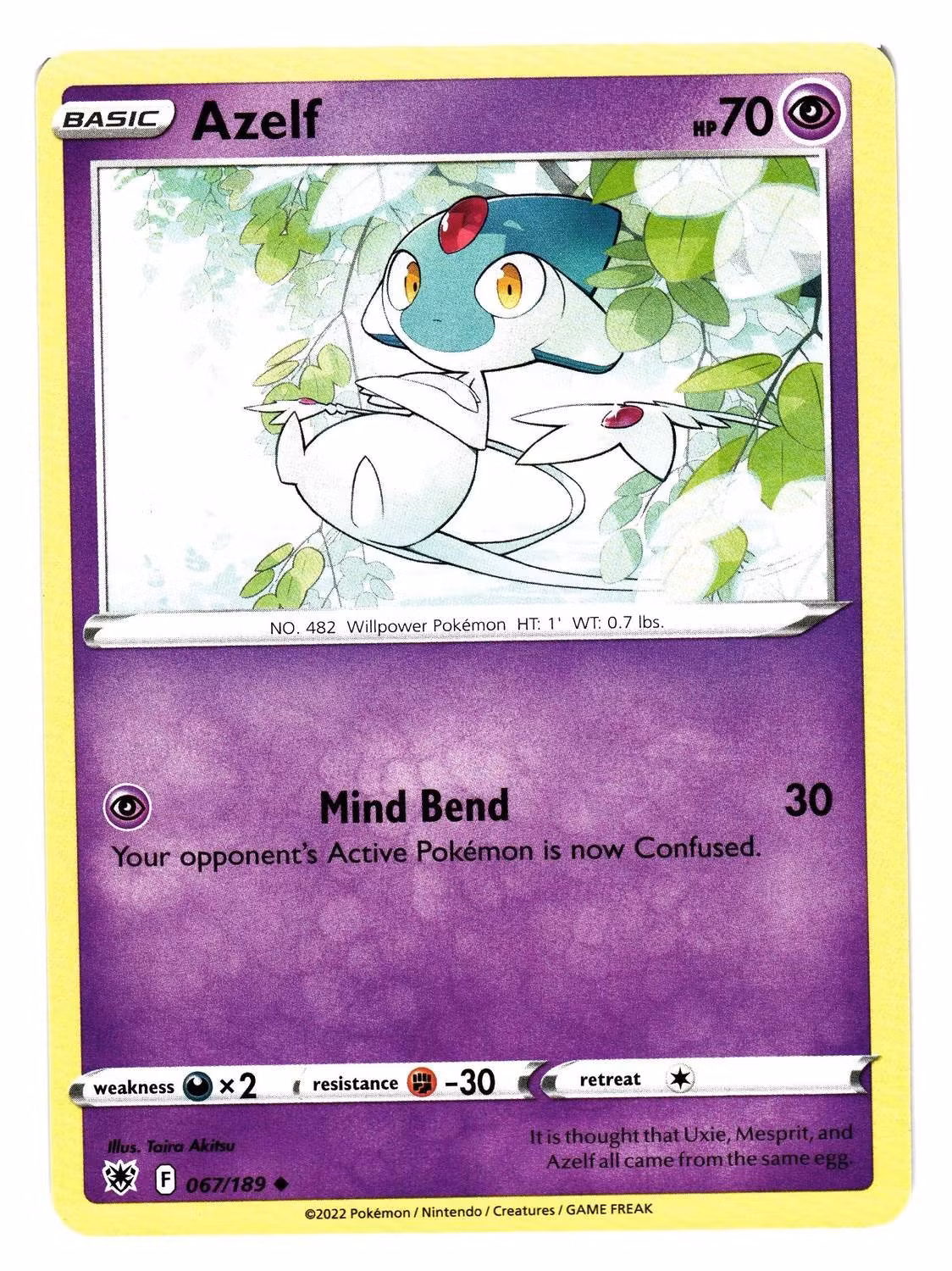 Azelf Uncommon 067/189 Astral Radiance Pokemon