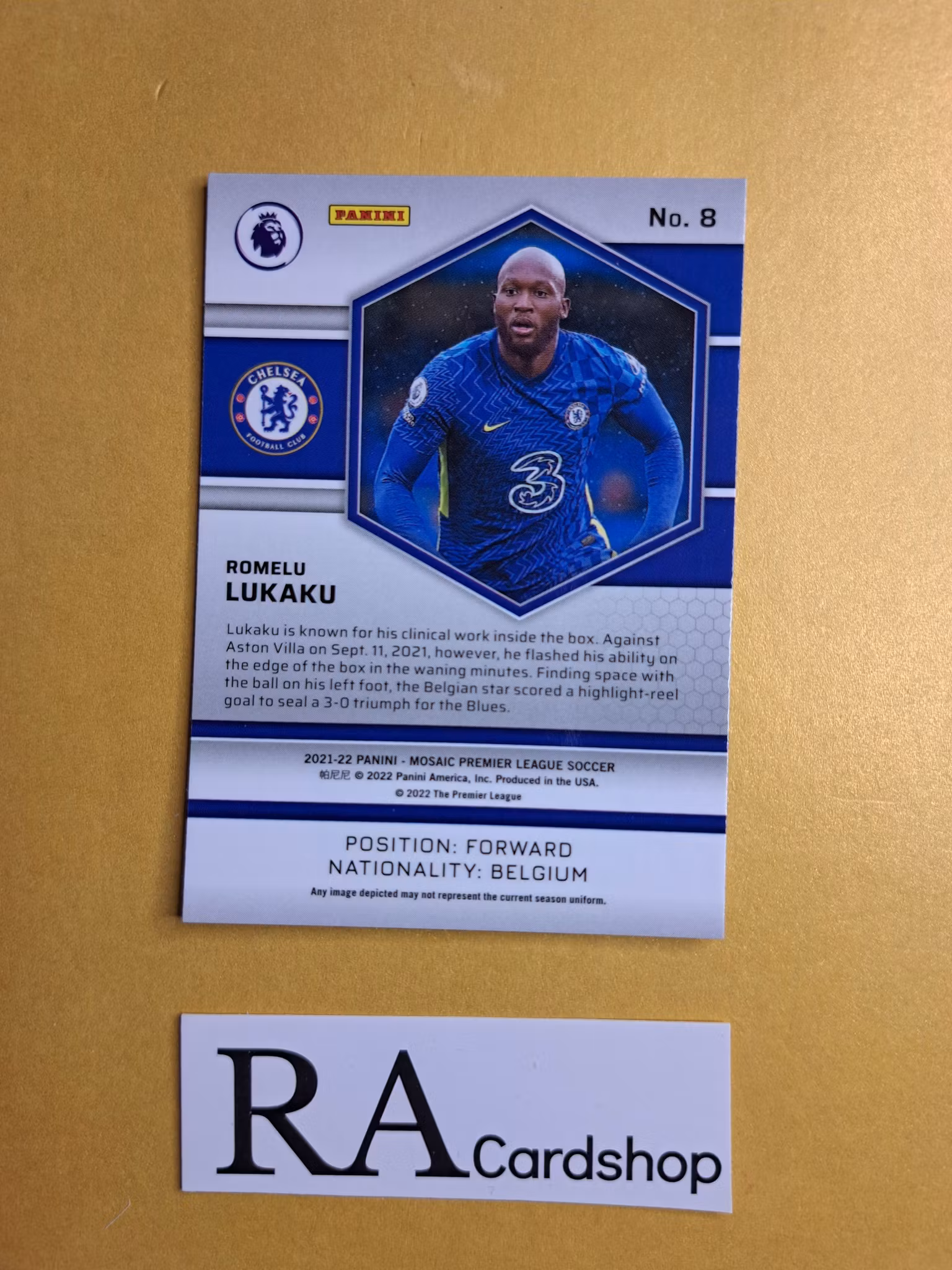 #8 Romelau Lukaku 2021-22 Panini Mosaic Premier Leauge