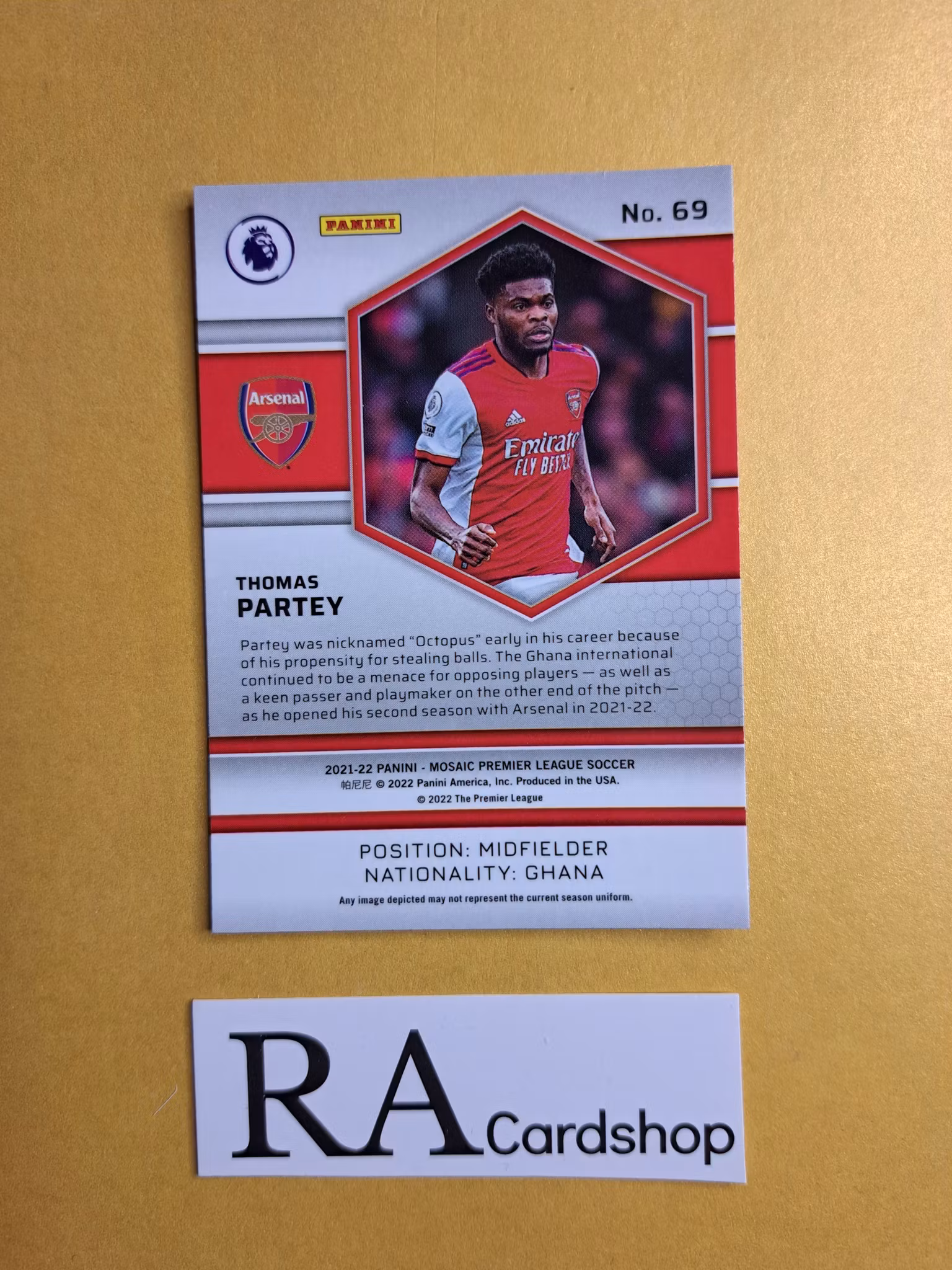 #69 Thomas Partey 2021-22 Panini Mosaic Premier Leauge