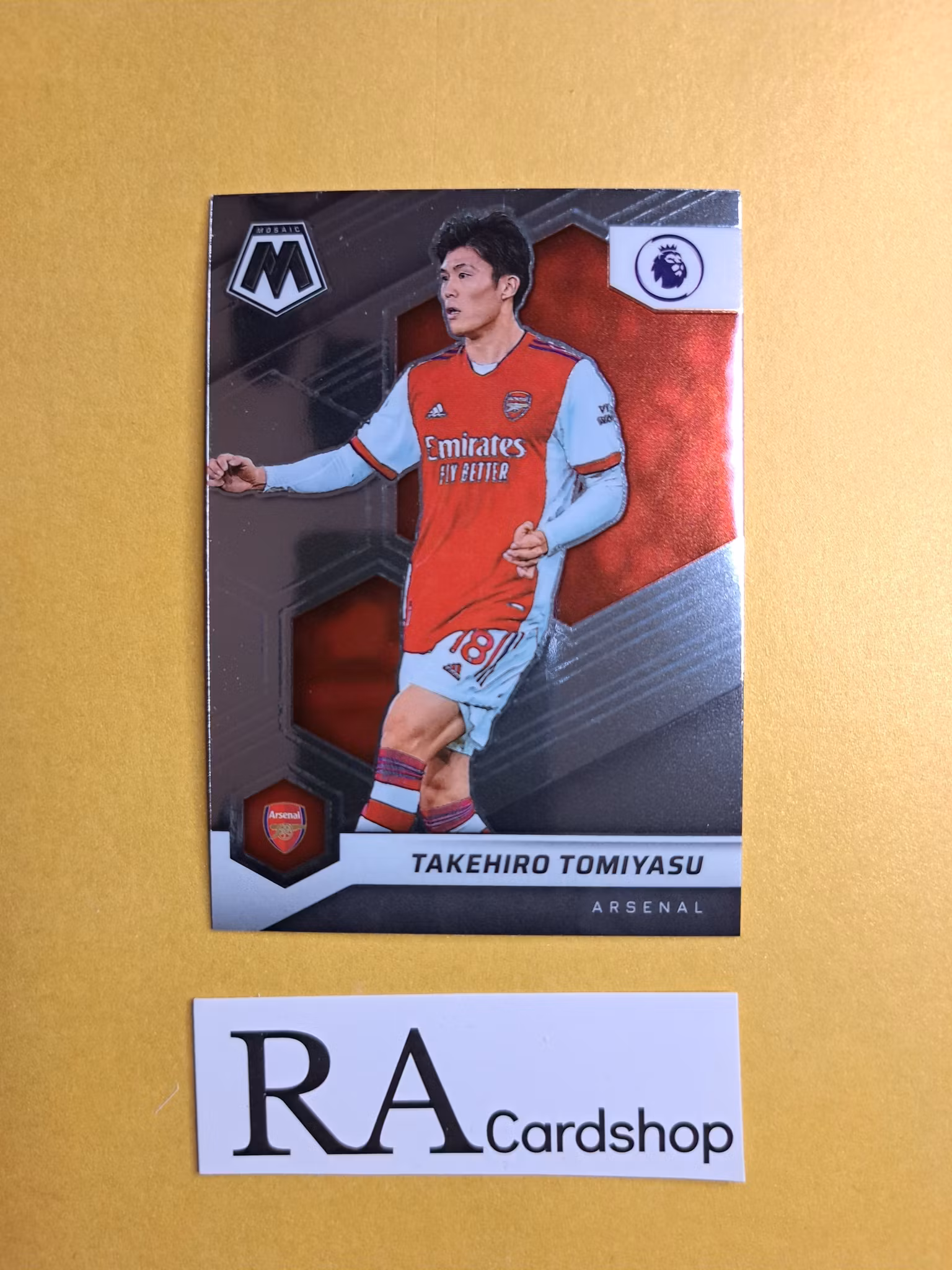 #70 Takehiro Tomiyasu 2021-22 Panini Mosaic Premier Leauge