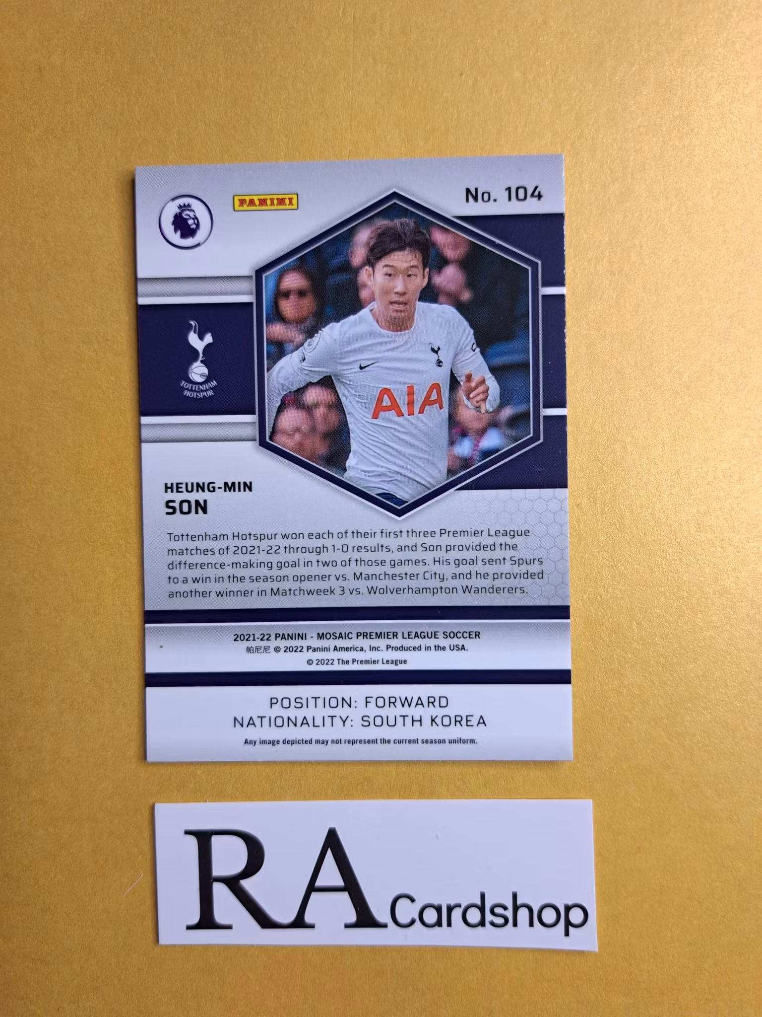 #104 Heung-Min Son 2021-22 Panini Mosaic Premier Leauge
