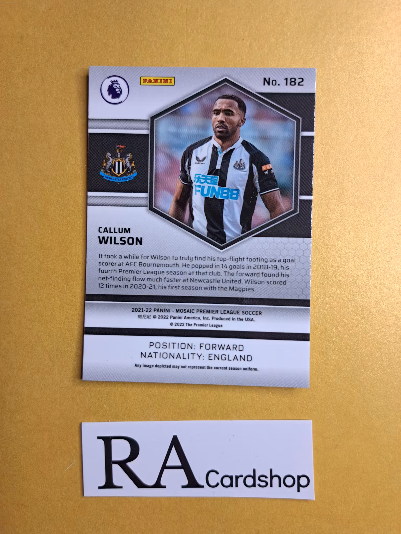 #182 Callum Wilson 2021-22 Panini Mosaic Premier Leauge