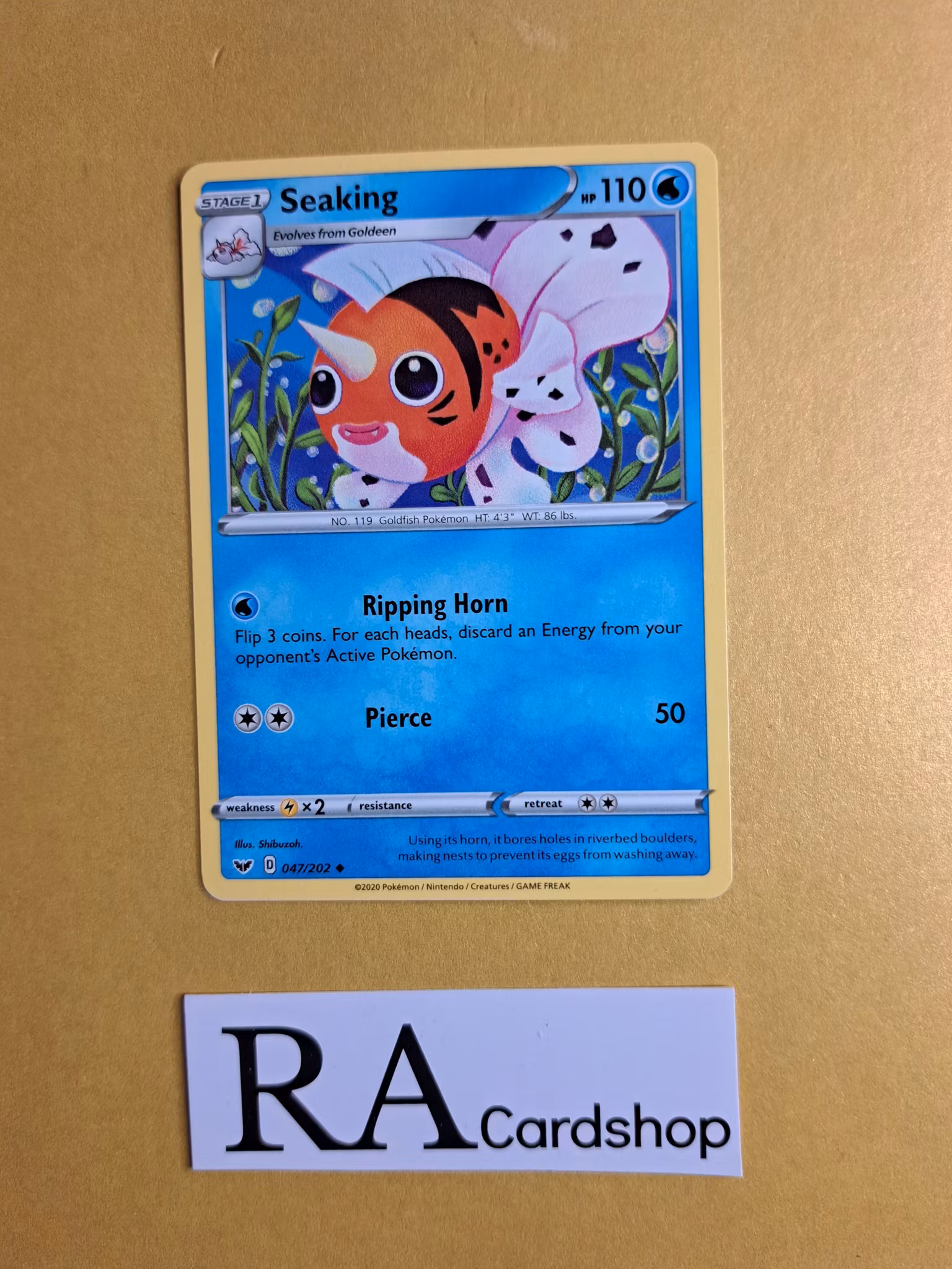 Seaking Uncommon 047/202 Sword and Shield Pokemon
