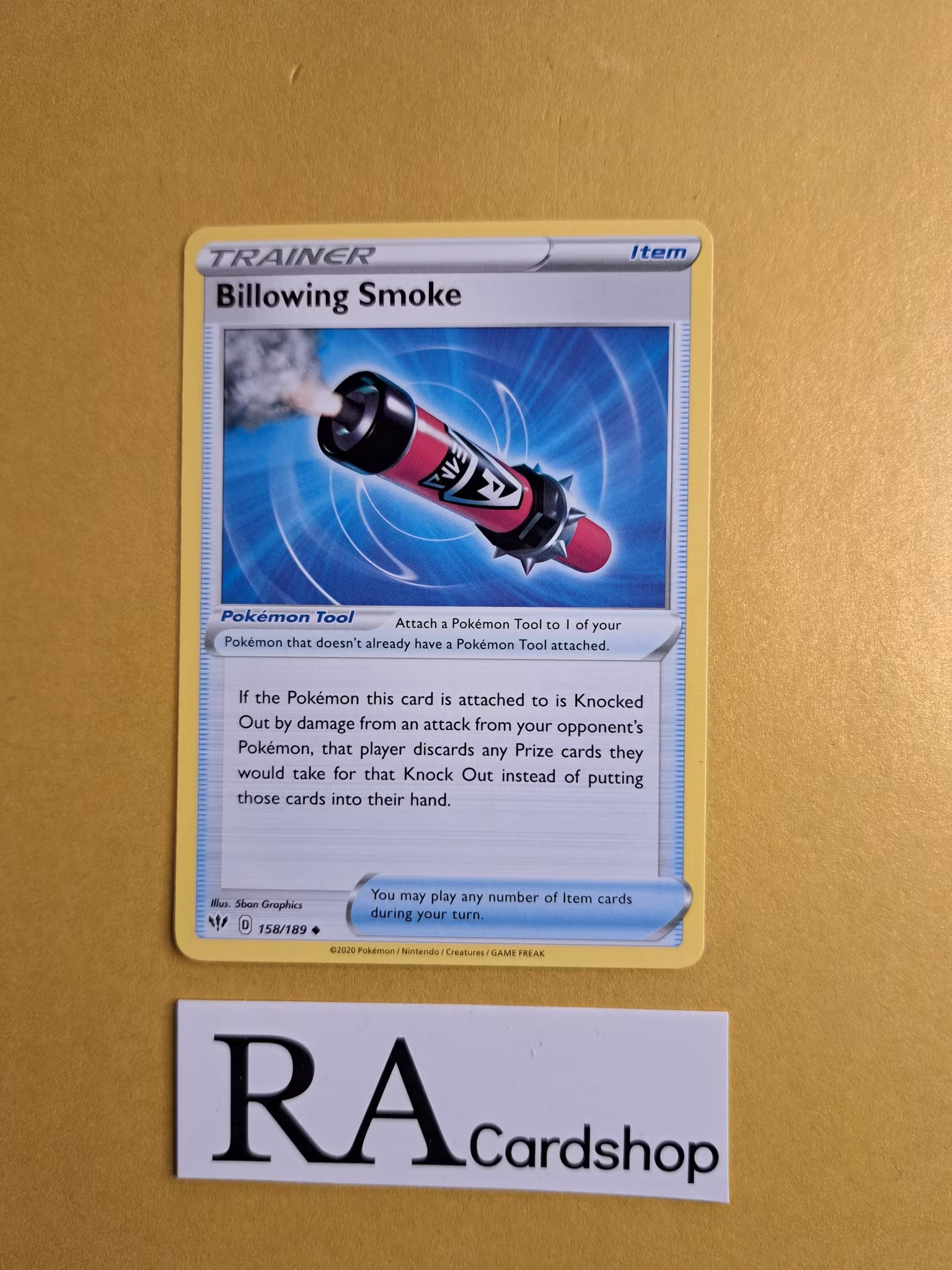 Billowing Smoke Uncommon 158/189 Darkness Ablaze Pokemon